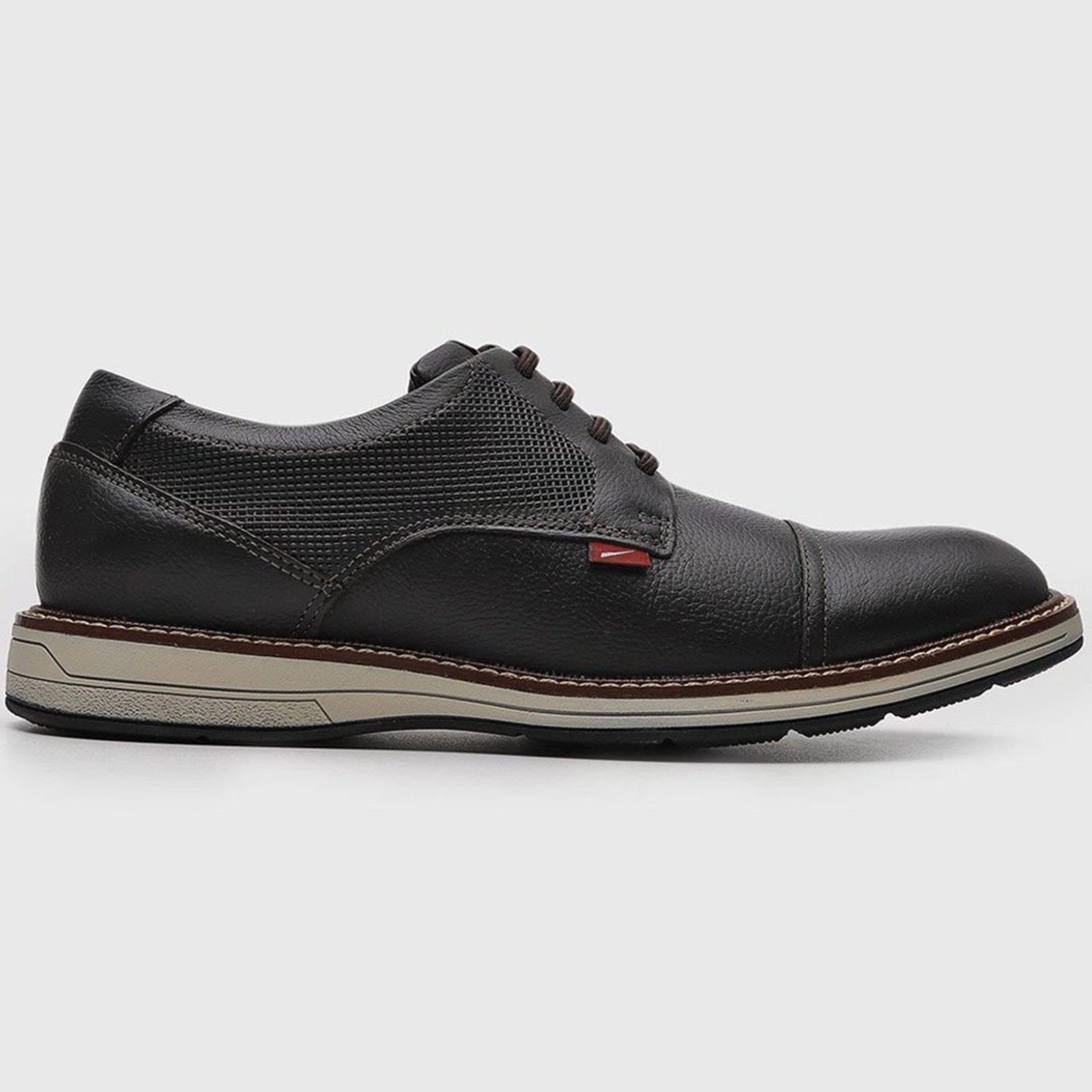 Sapato Couro Ferracini Kingston 6151 675L Marrom Masculino