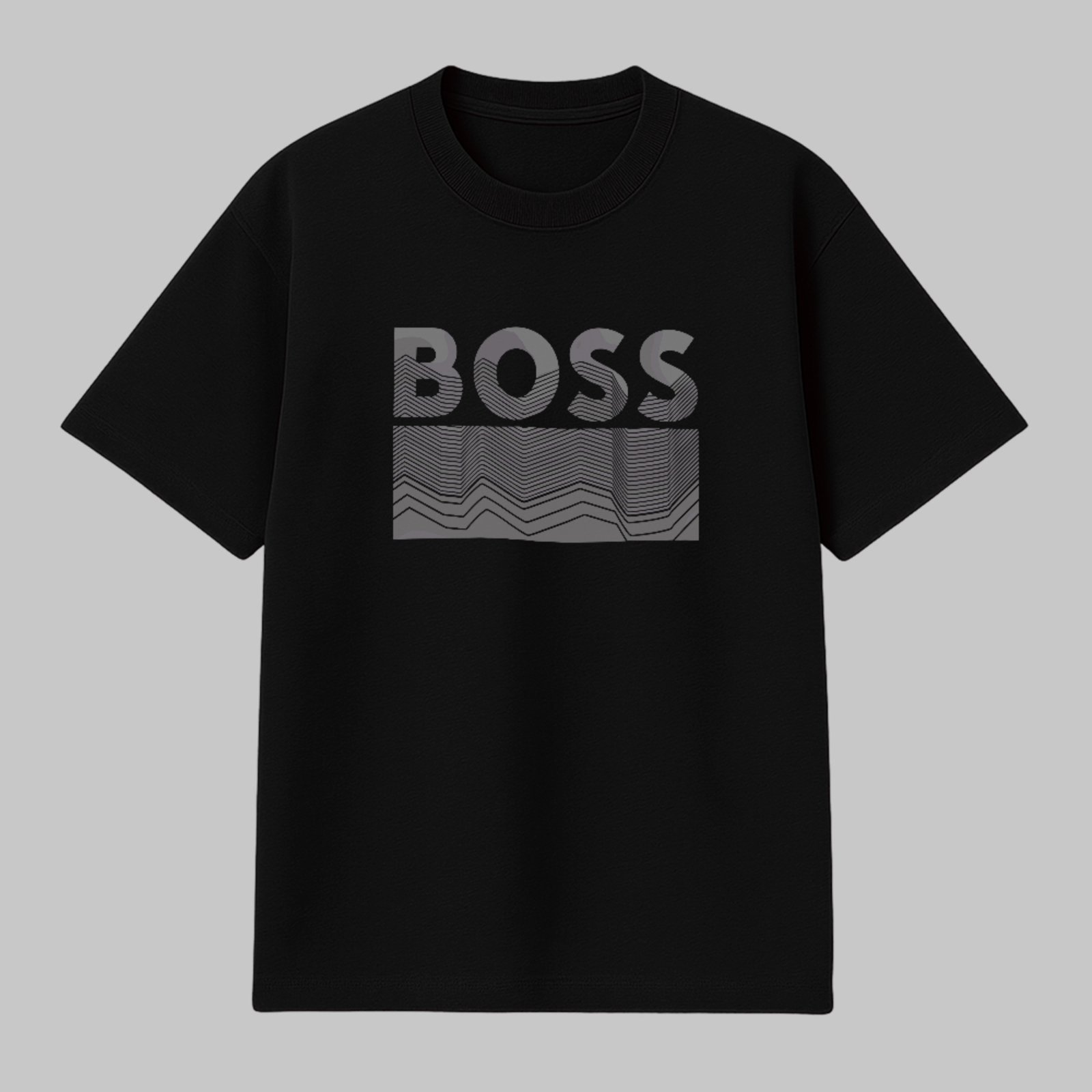 Vista 2 Camiseta Básica Boss Visual Minimalista Vibe Street ousy rosa ousy rosa
