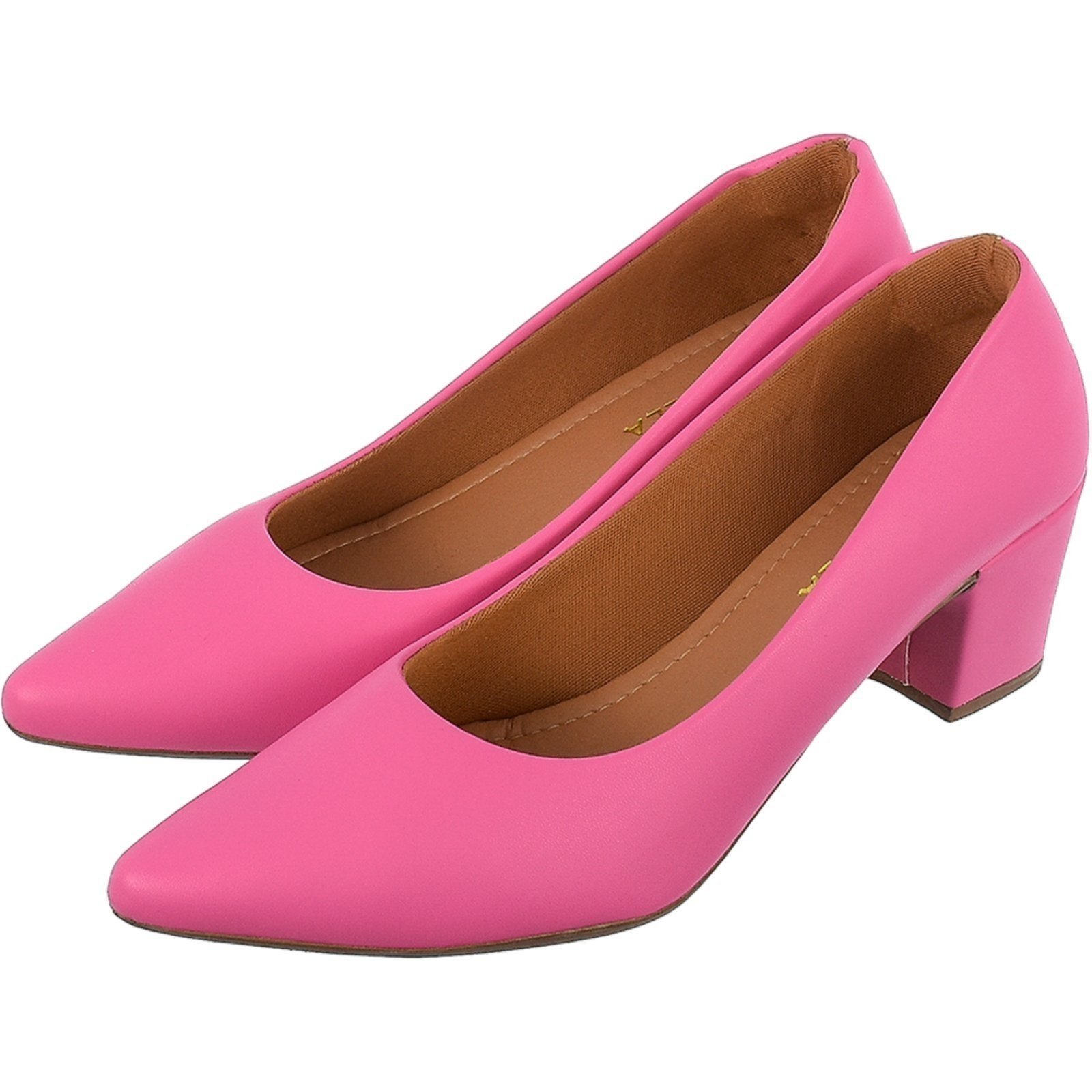 Sapato Scarpin CM Calçados Bico Fino Confort Azaleia Santorine