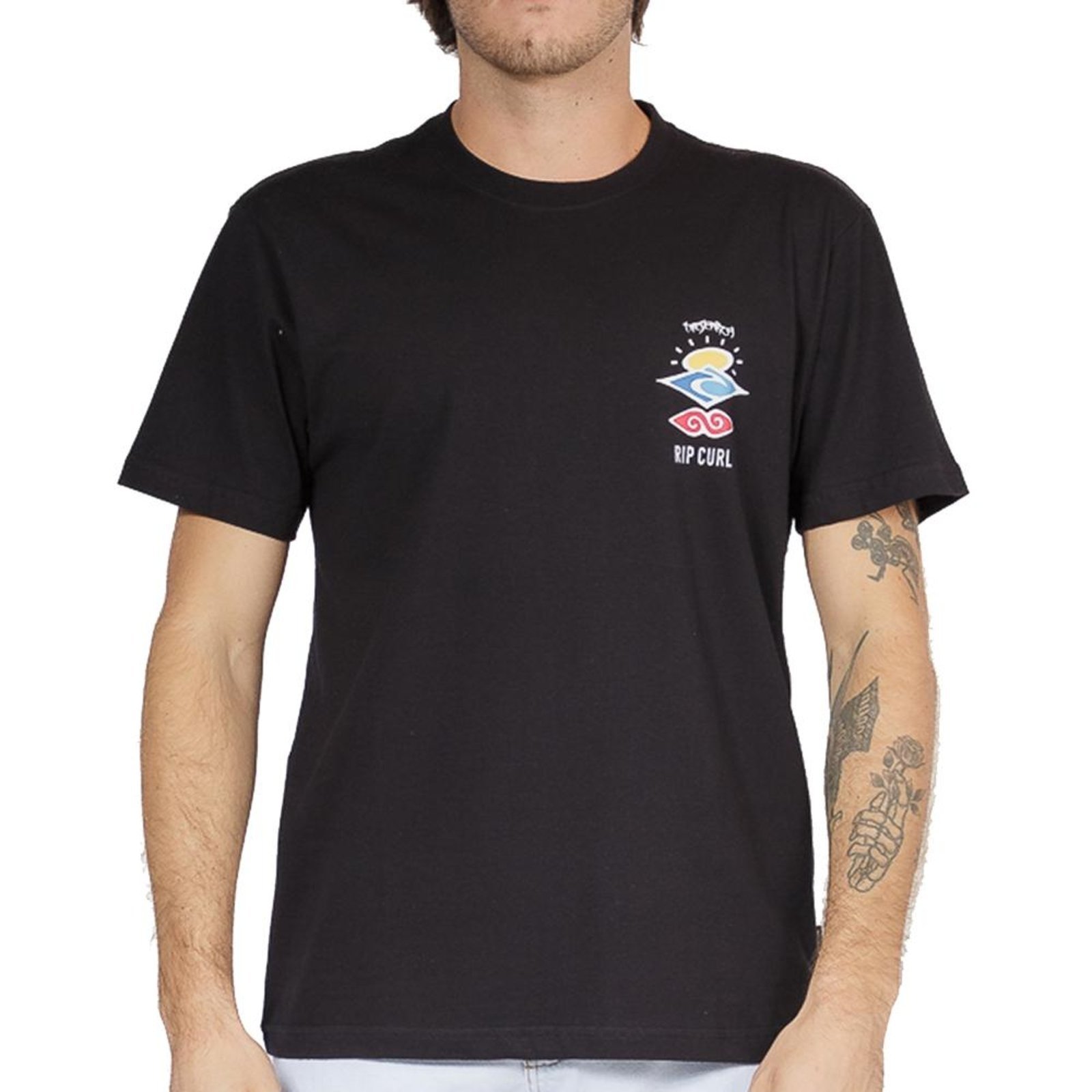 Camiseta Rip Curl Search Icon SM26 Masculina Preto