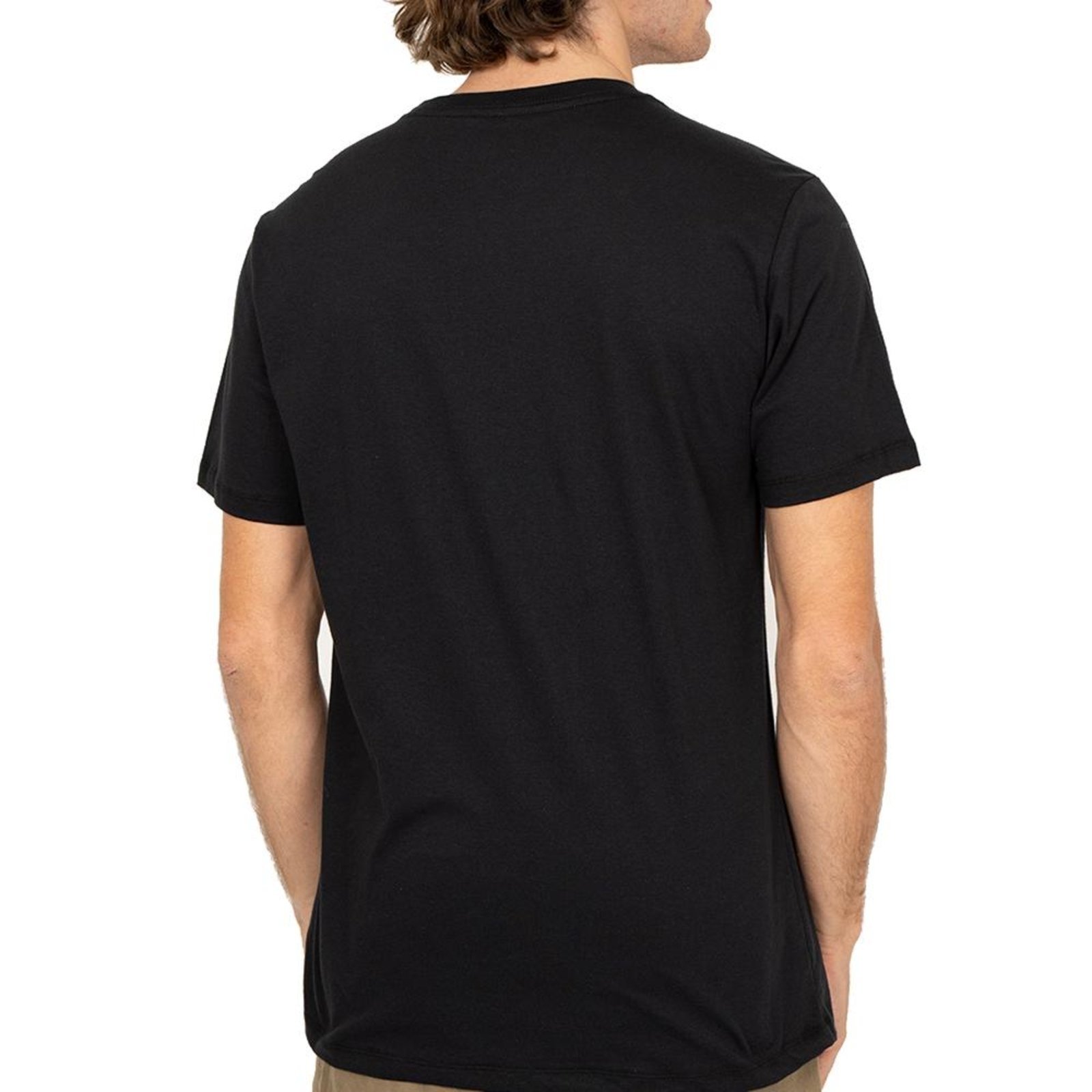 Camiseta Quiksilver Bait Stripe SM26 Masculina Preto