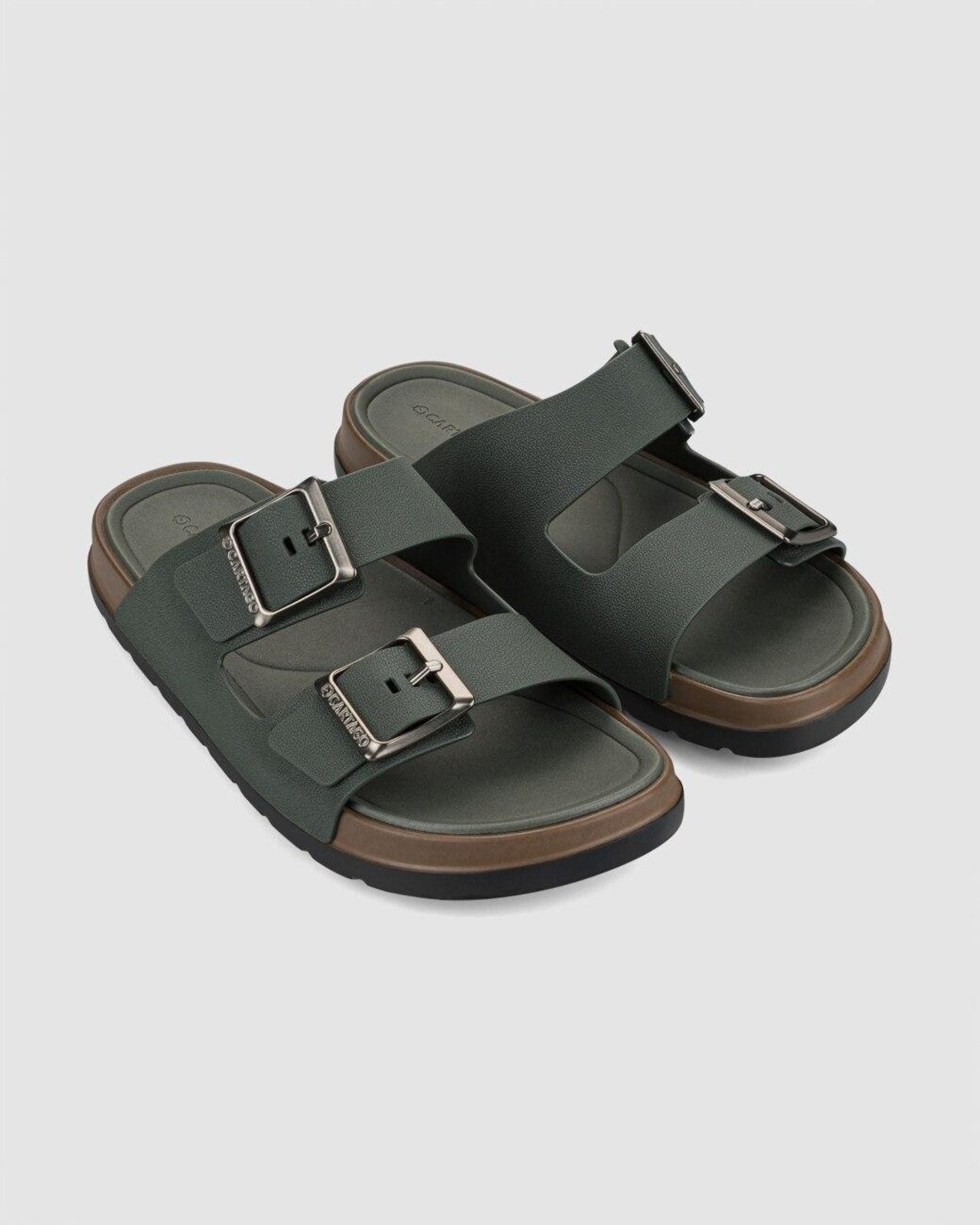 Chinelo Slide Masculino Cartago Roma Marrom