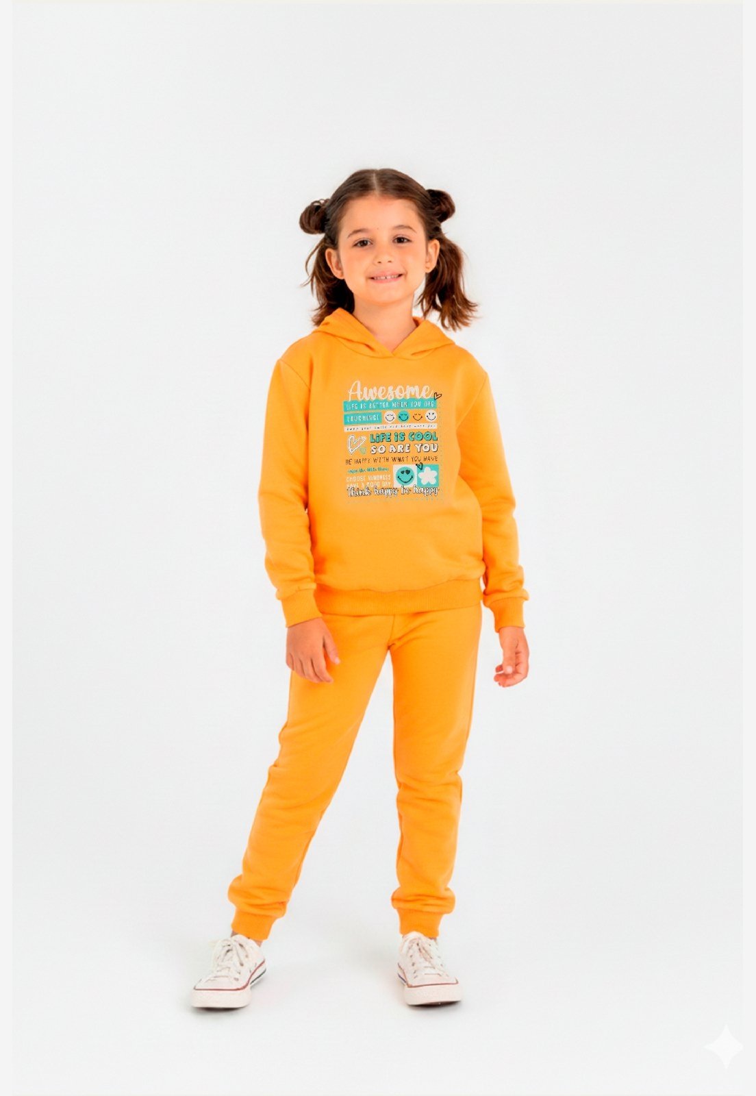 Infantil - Conjunto Blusão e Calça Guloseima Laranja