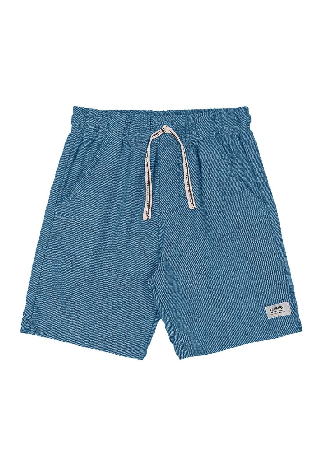 Infantil - Bermuda em Tecido Sarjado Quimby Azul