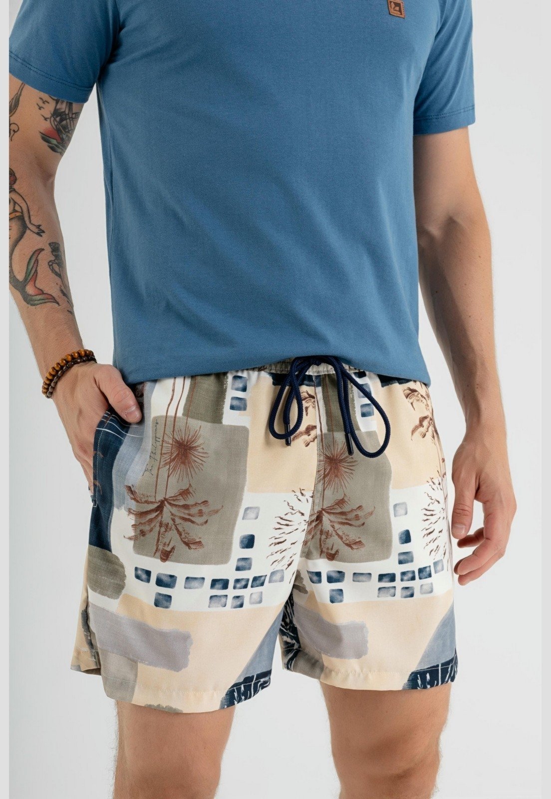 Shorts Masculino Microfibra The Philippines Bege