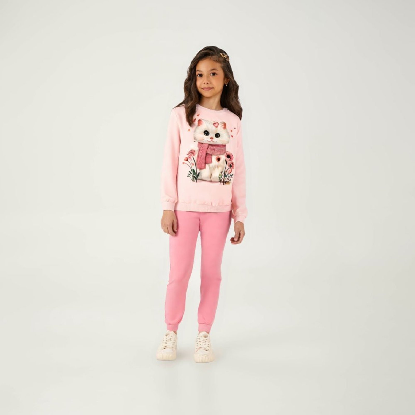 Infantil - Conjunto Rosa Pulla Bulla Menina - 55338-11