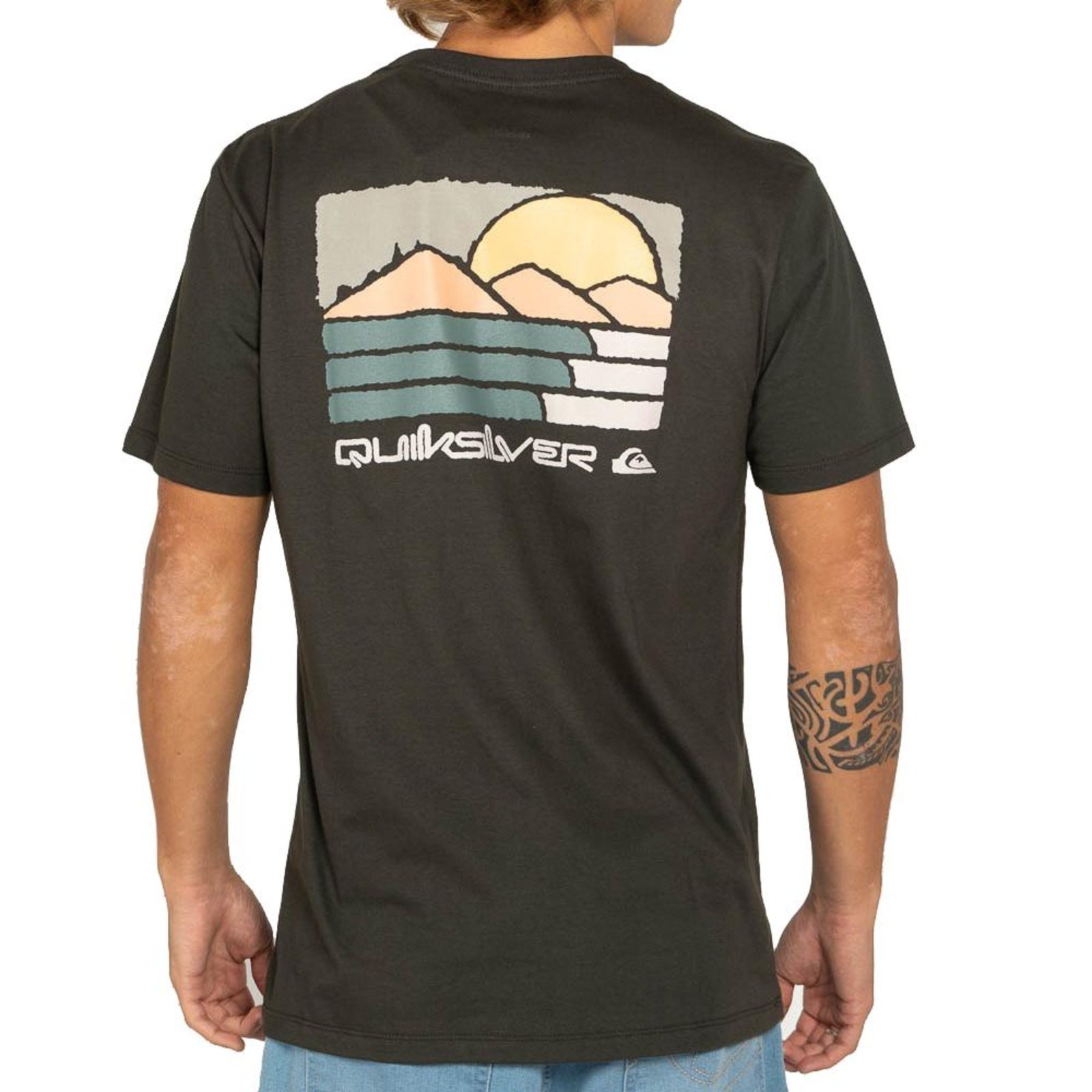 Camiseta Quiksilver Future Island WT25 Masculina Cinza