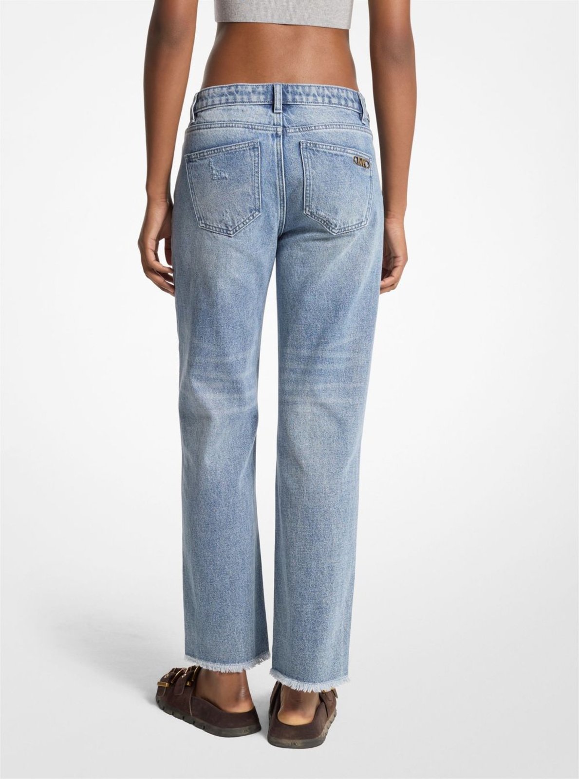 Vista 3 Calça Reta Jeans Mf4905rfau918 Michael Kors azul Michael Kors azul
