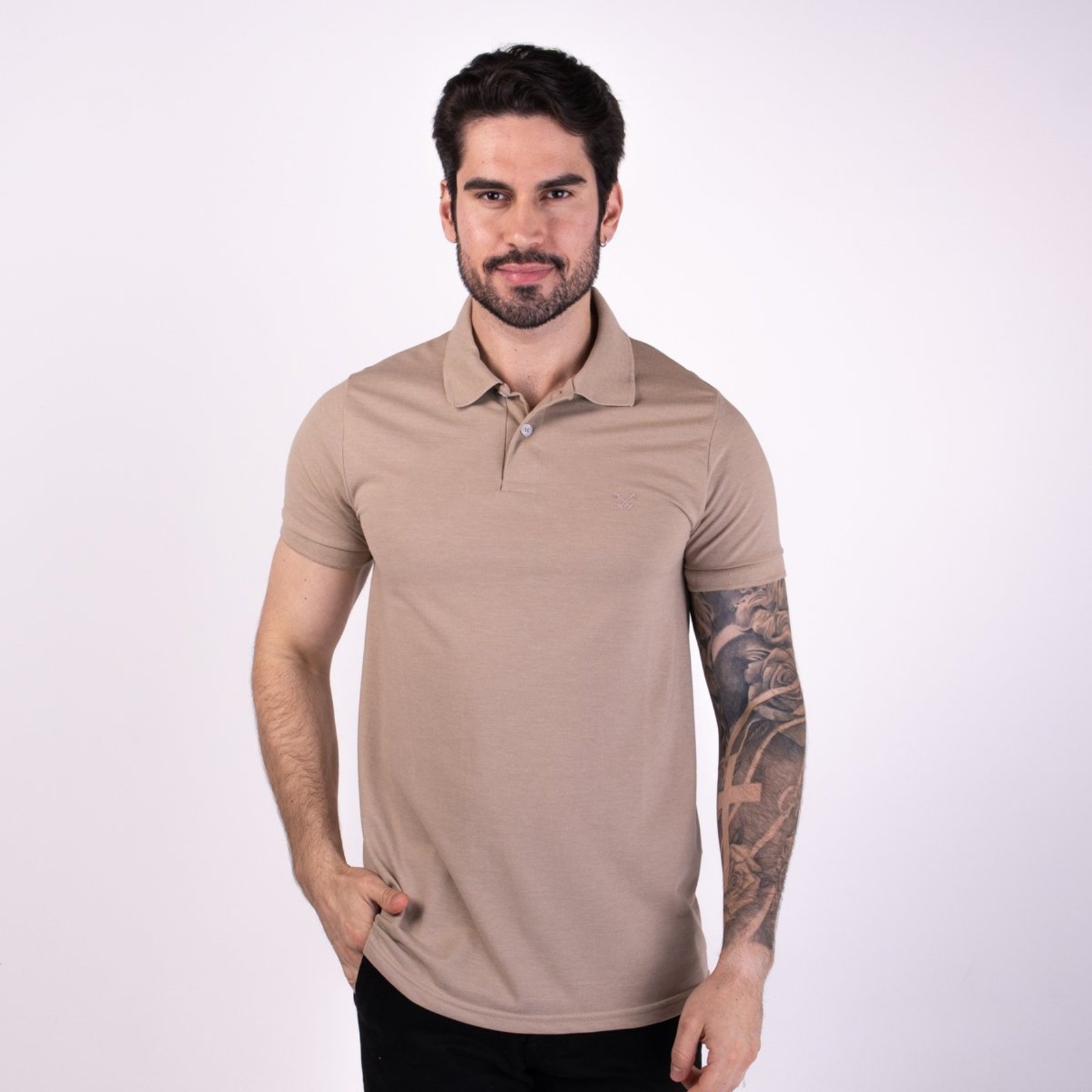 Camisa Polo Live Bege