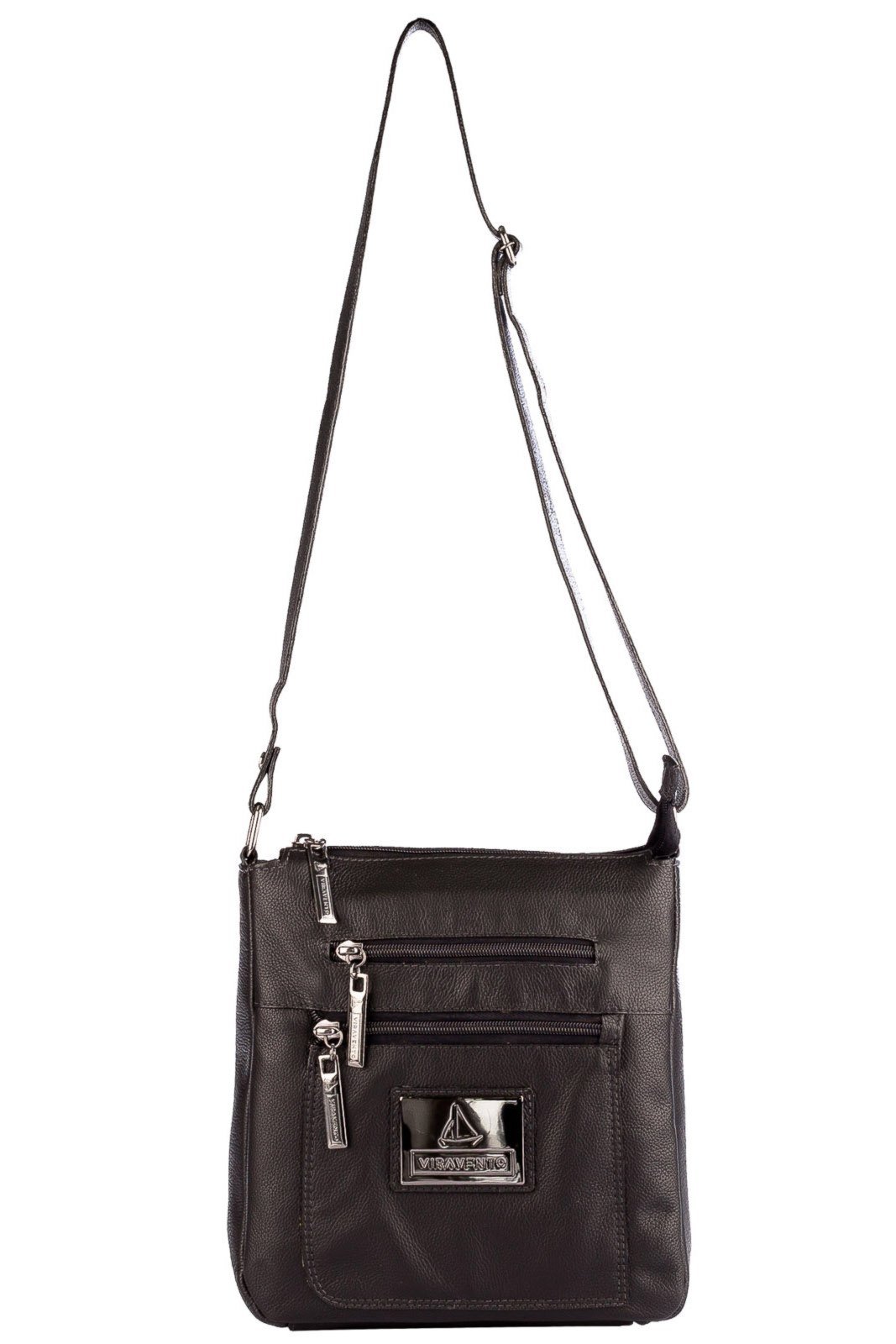 Bolsa de couro tiracolo Clovis - Preta