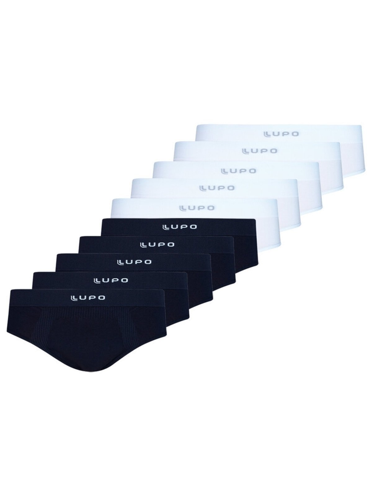 Kit com 10 Cuecas Slip Lupo 681-001