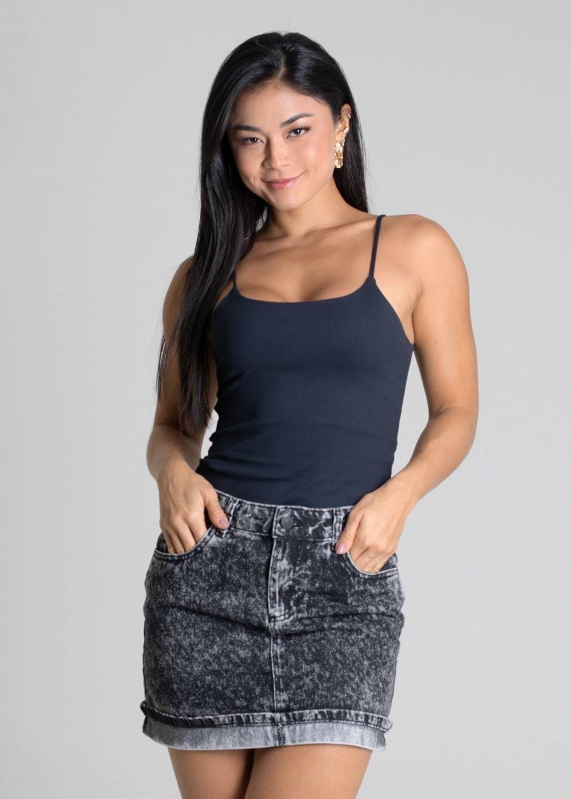 Saia Jeans Sawary – 279682 – Preto – Sawary