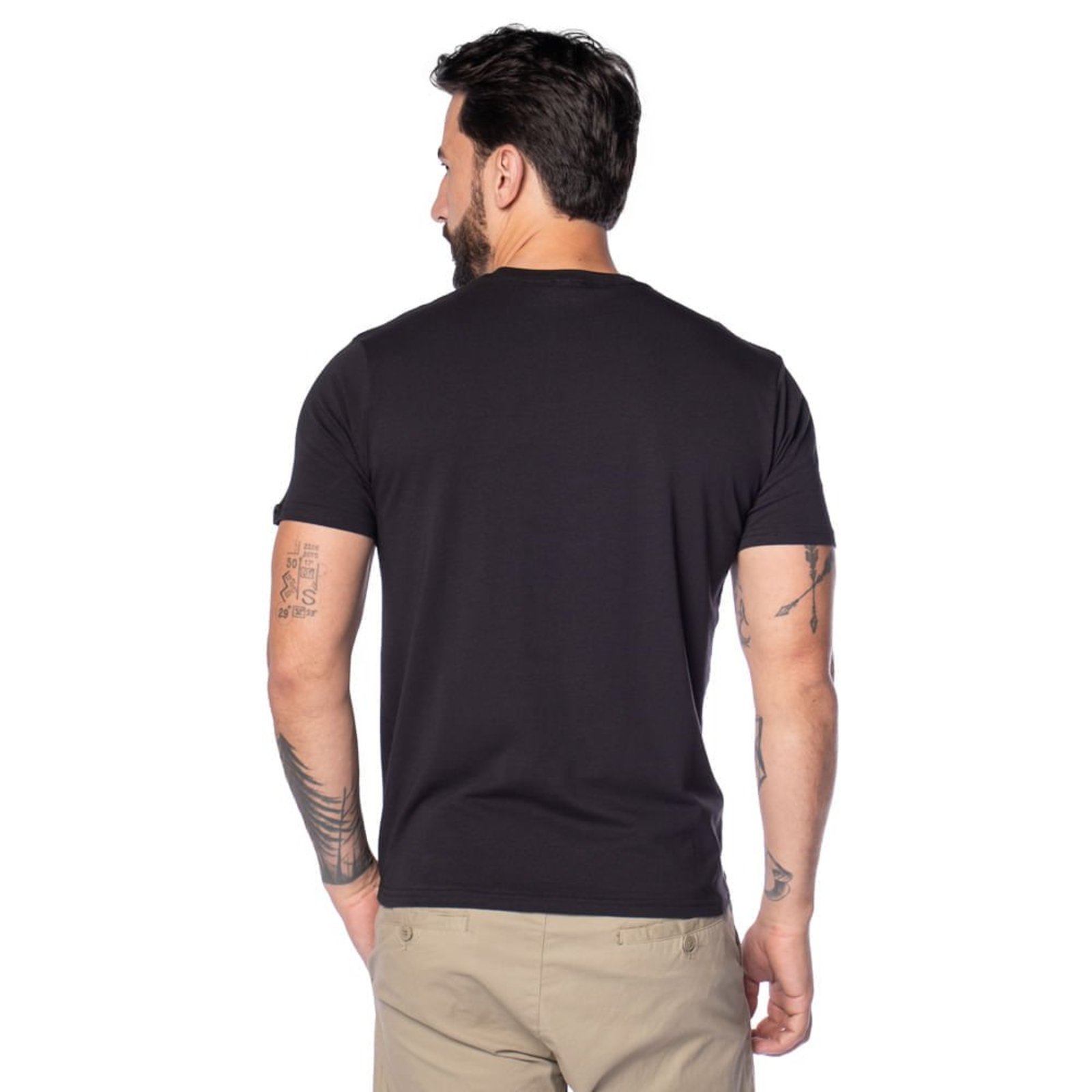 Vista 3 Camiseta Masculina John Sailor Básica Balboa preto Balboa preto