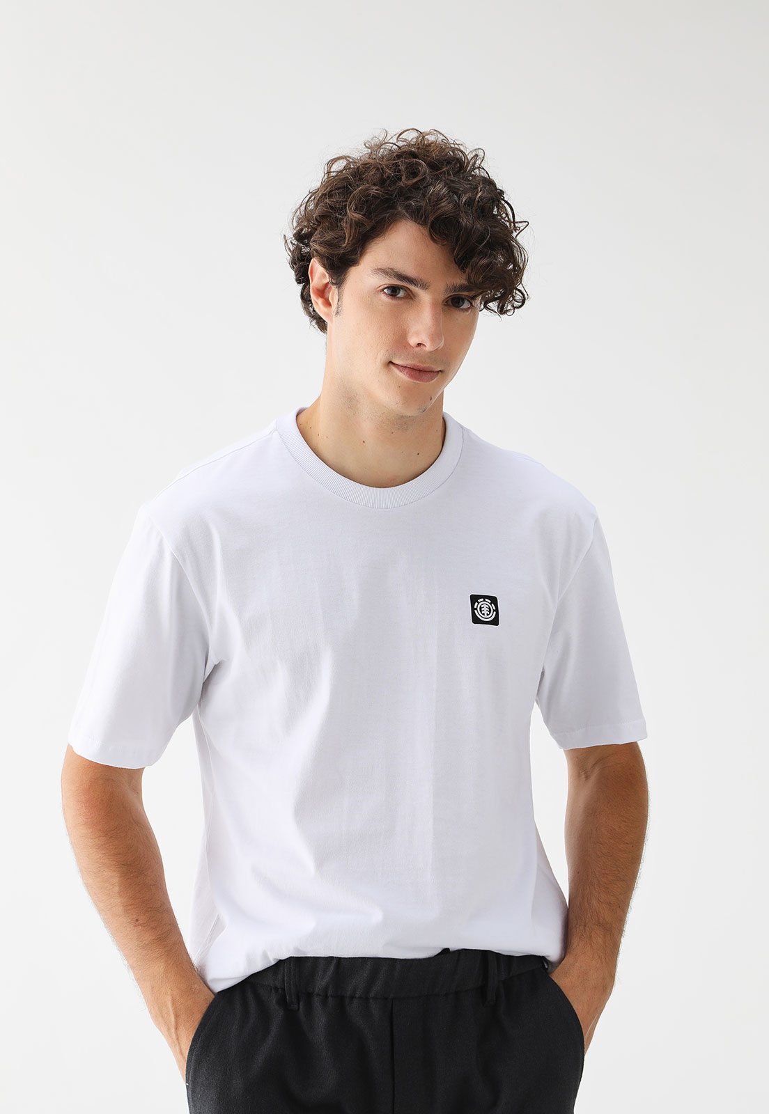 Camiseta Element Reta Mini Logo Branca