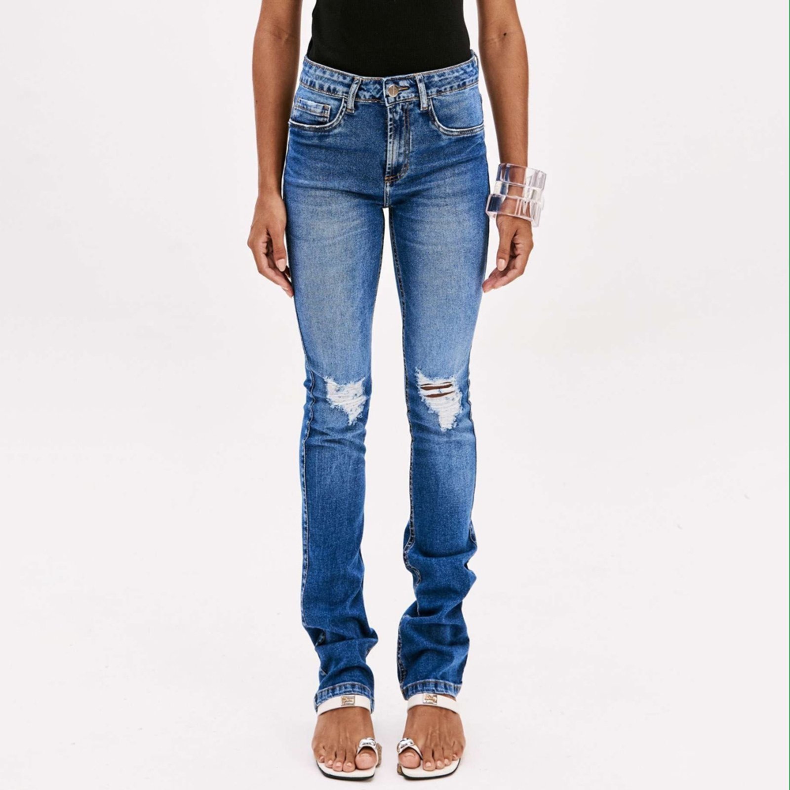 Calça Jeans Easy Lança Perfume Bootcut H Pr26 Azul Feminino