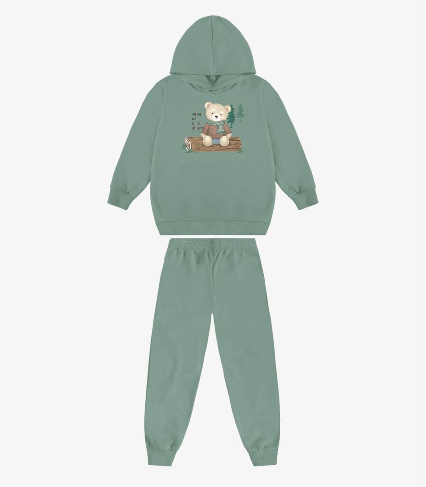 Infantil - Conjunto Blusão Com Calça Menino Rovi Verde