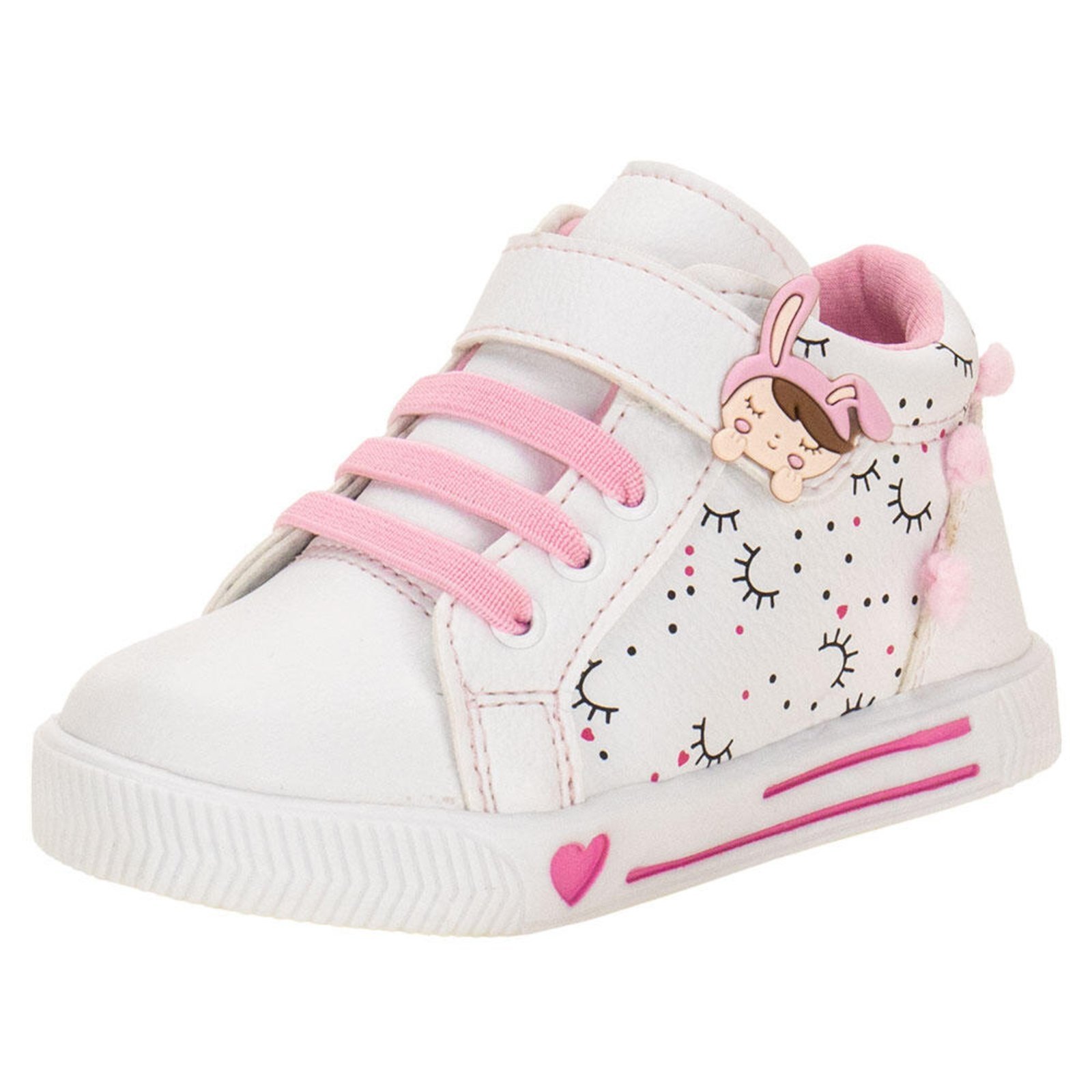 Infantil – Tênis Cano Alto Linda Jú 60221 8936022 Branco