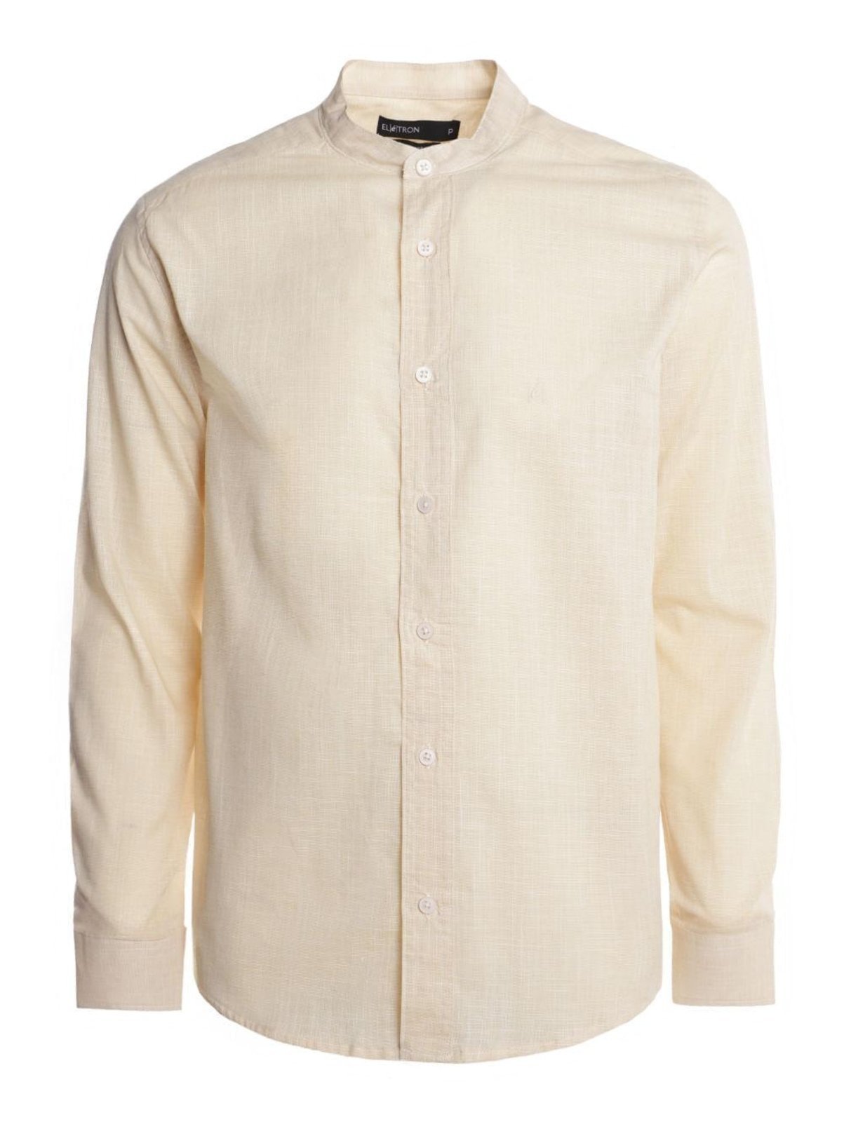Vista 2 Camisa Slim Gola Padre Eletrón Masculina BEGE unico Elétron unico