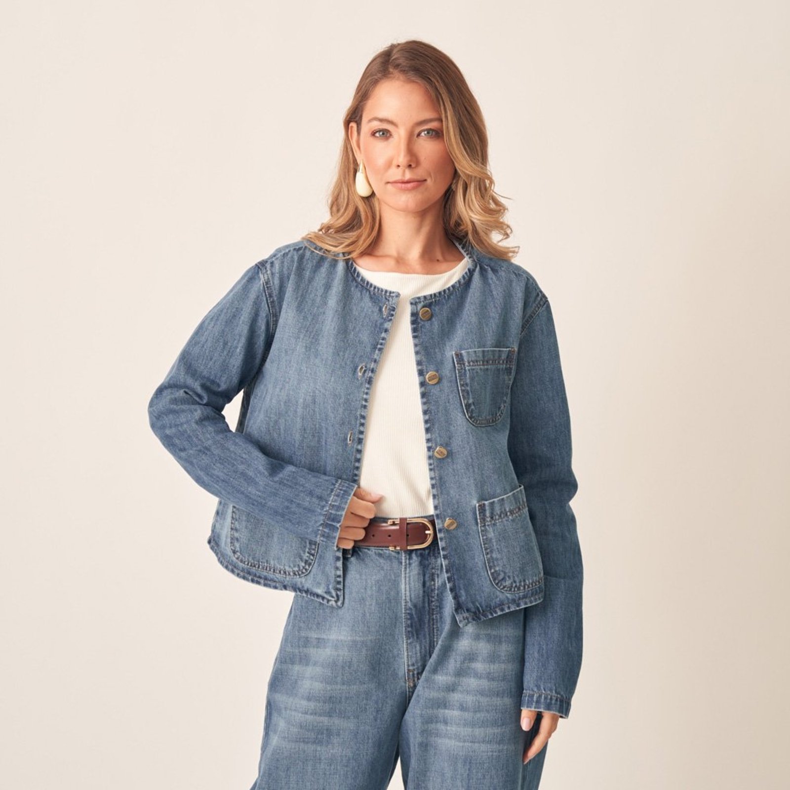 Jaqueta Casaqueto Jeans Iris