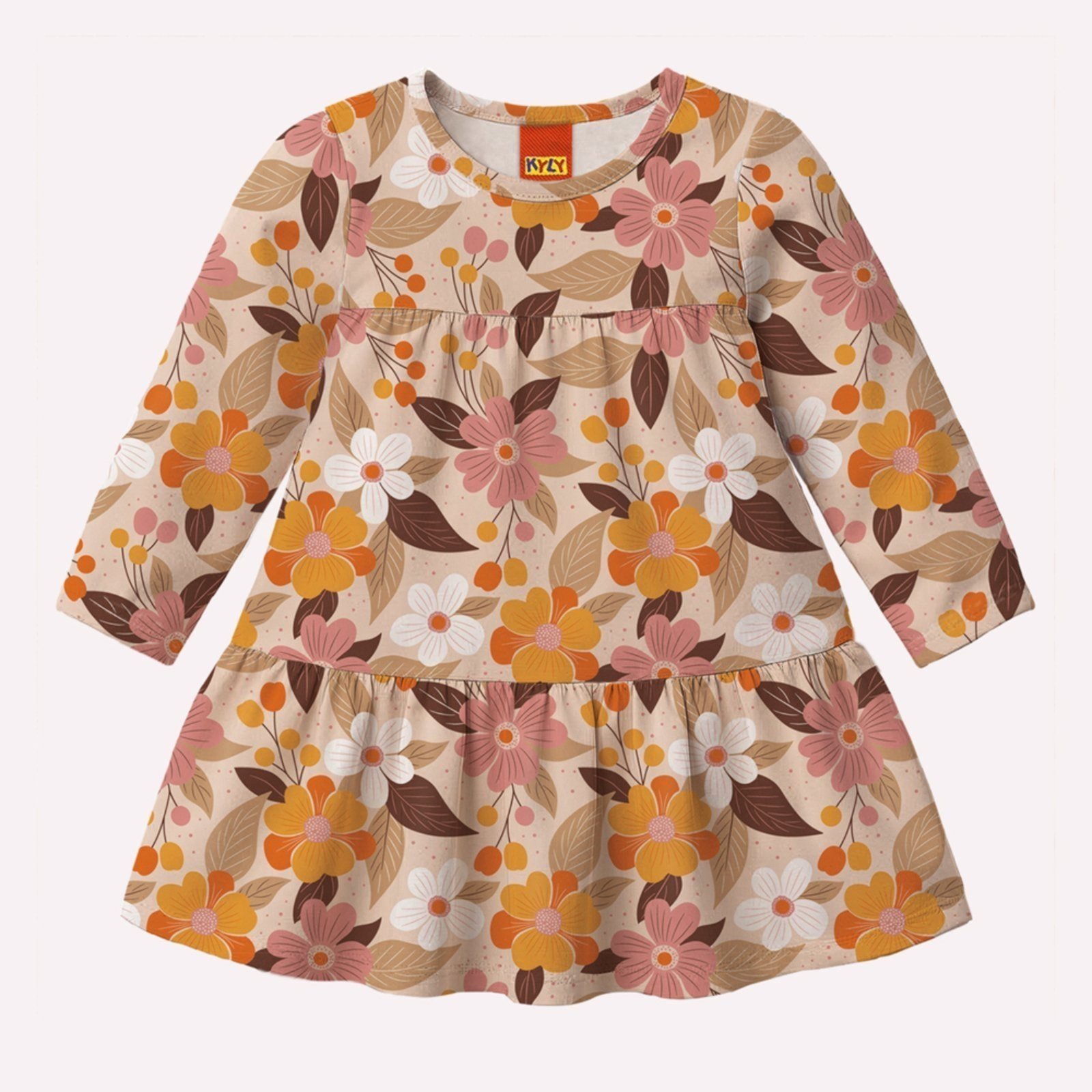 Infantil - Vestido Menina Flores Kyly