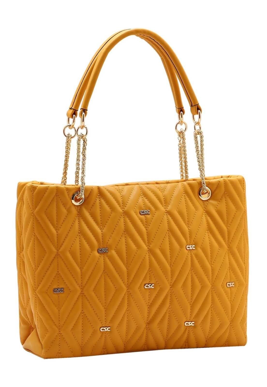 Bolsa Feminina Chenson Mão New Matelasse 3485833 Amarelo