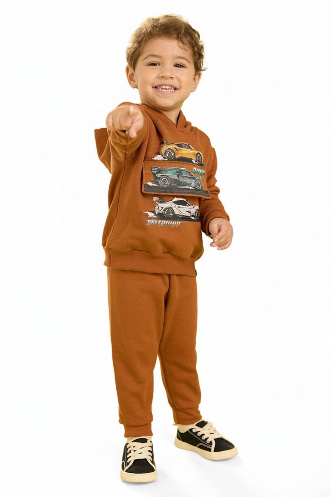 Infantil - Conjunto Menino Interativo Carros Elian Marrom