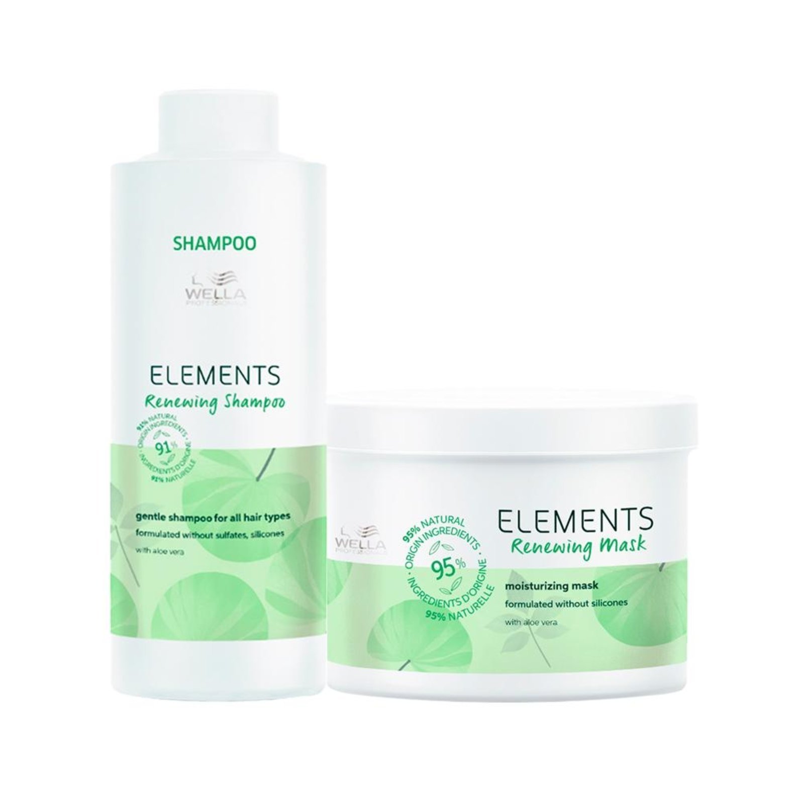 Kit Capilar Hidrat. Wella Professionals Elements Renewing - Shampoo e Máscara 500ml