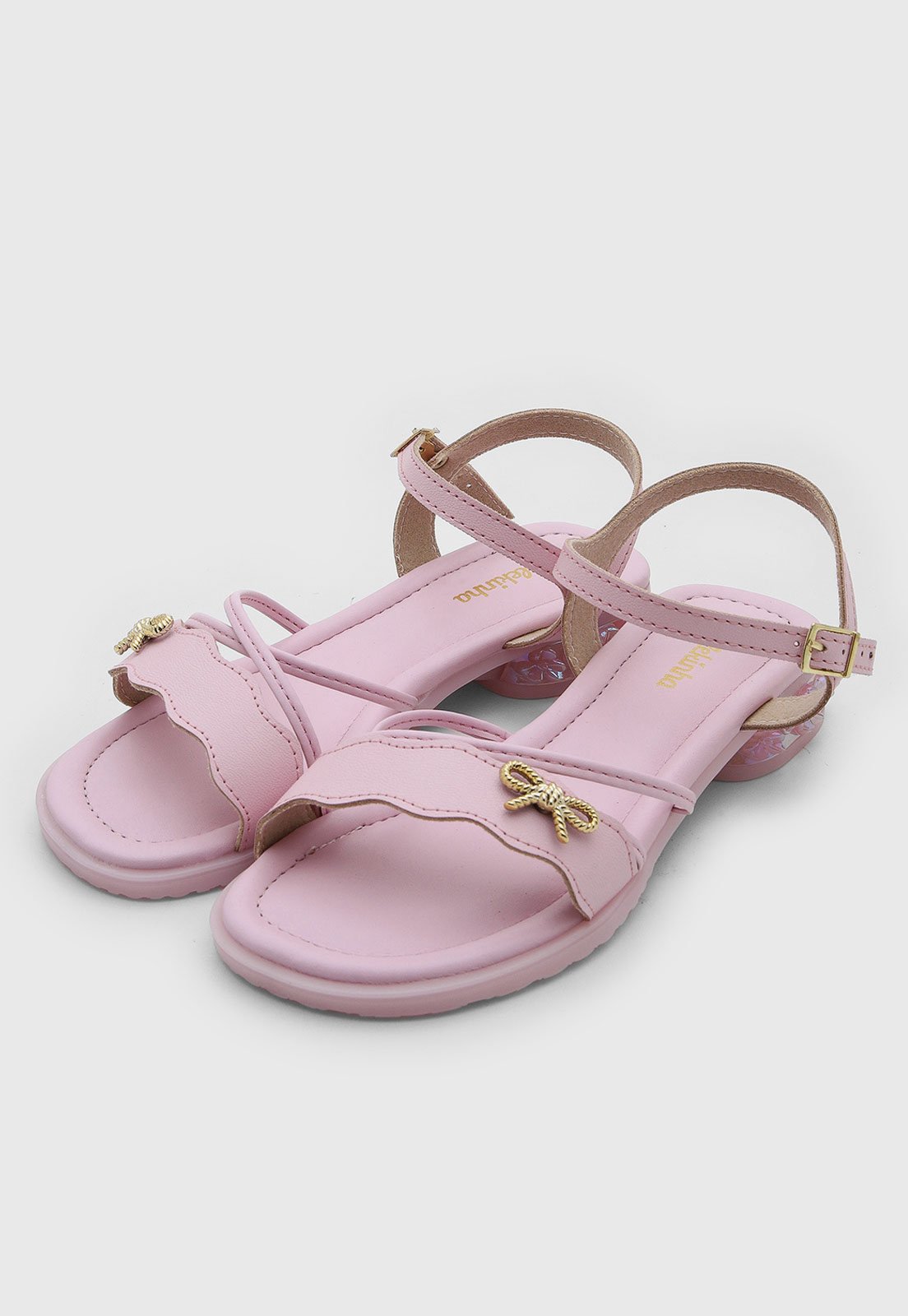 Infantil - Sandália Molekinha Tiras Laço Rosa