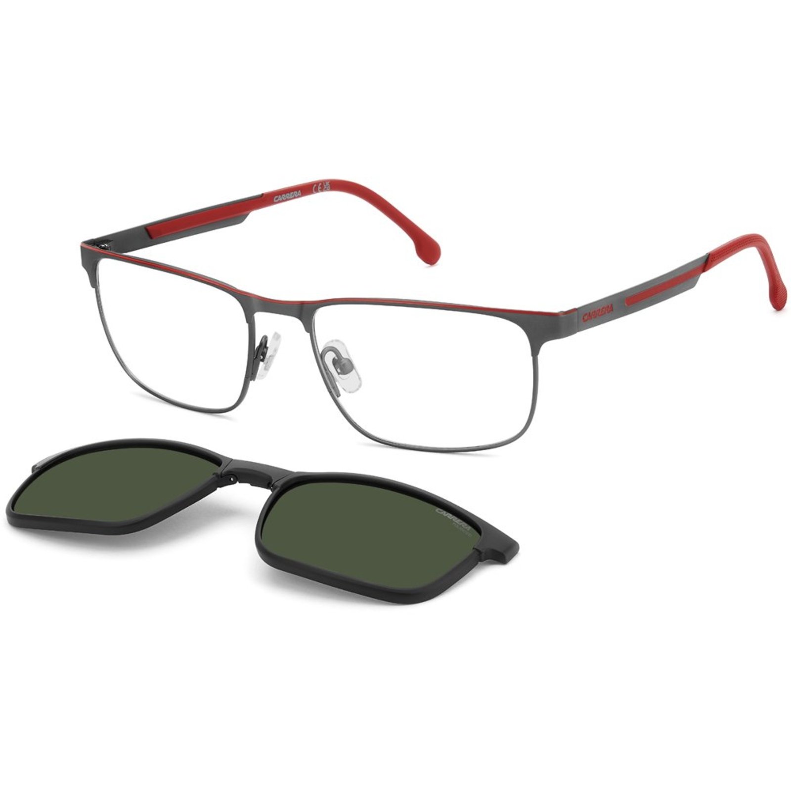 Óculos de Sol Carrera 8921 Clip On BLX 5719 Cinza Masculino