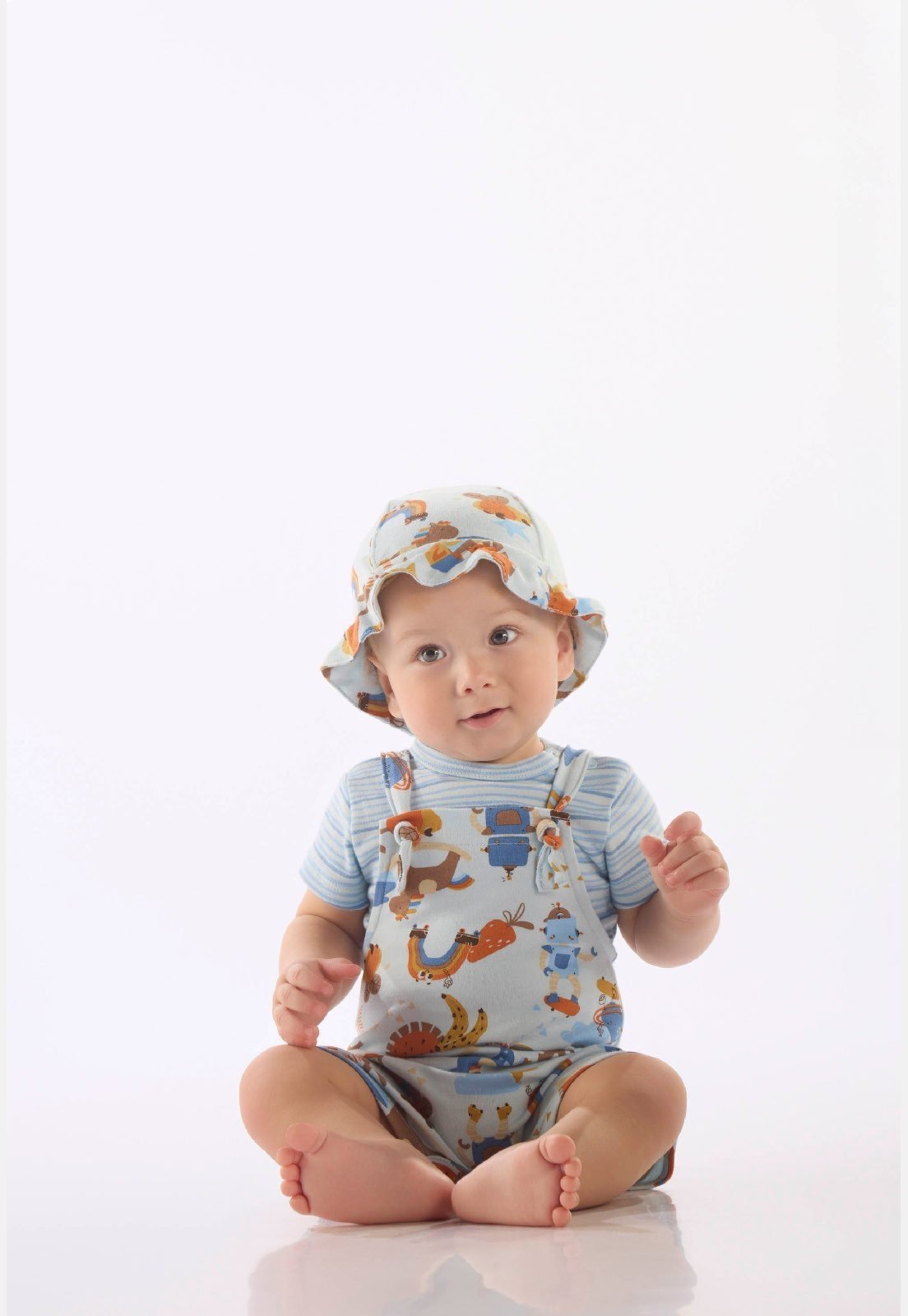 Vista 2 Infantil - Bucket Hat Unissex Suedine Up Baby Up Baby azul