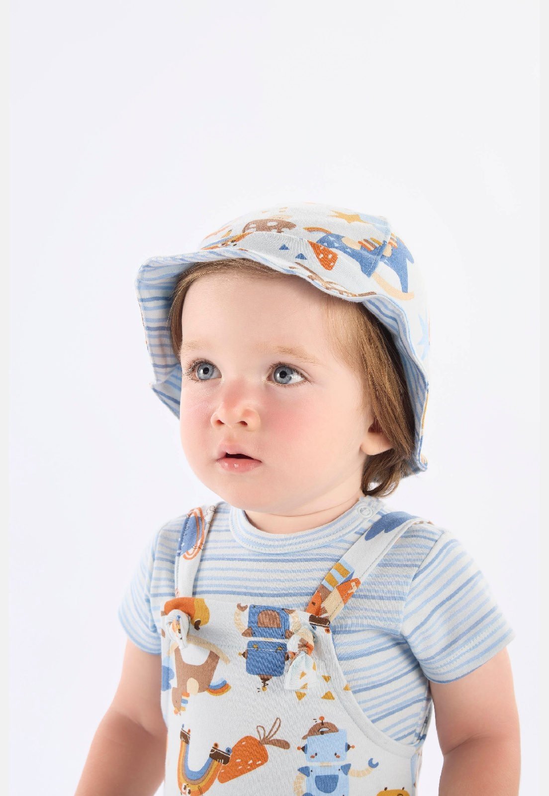 Vista 3 Infantil - Bucket Hat Unissex Suedine Up Baby Up Baby azul