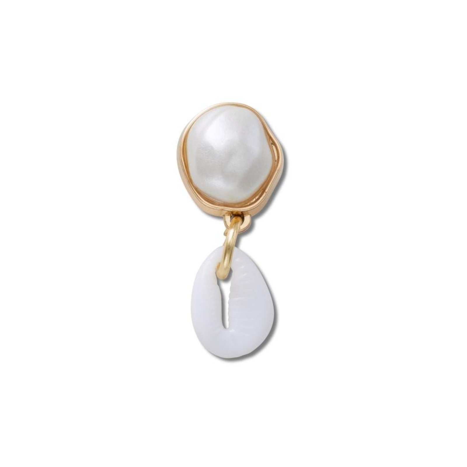 Infantil - Jibbitz™ Pérola Barroca com Puka Único Branco