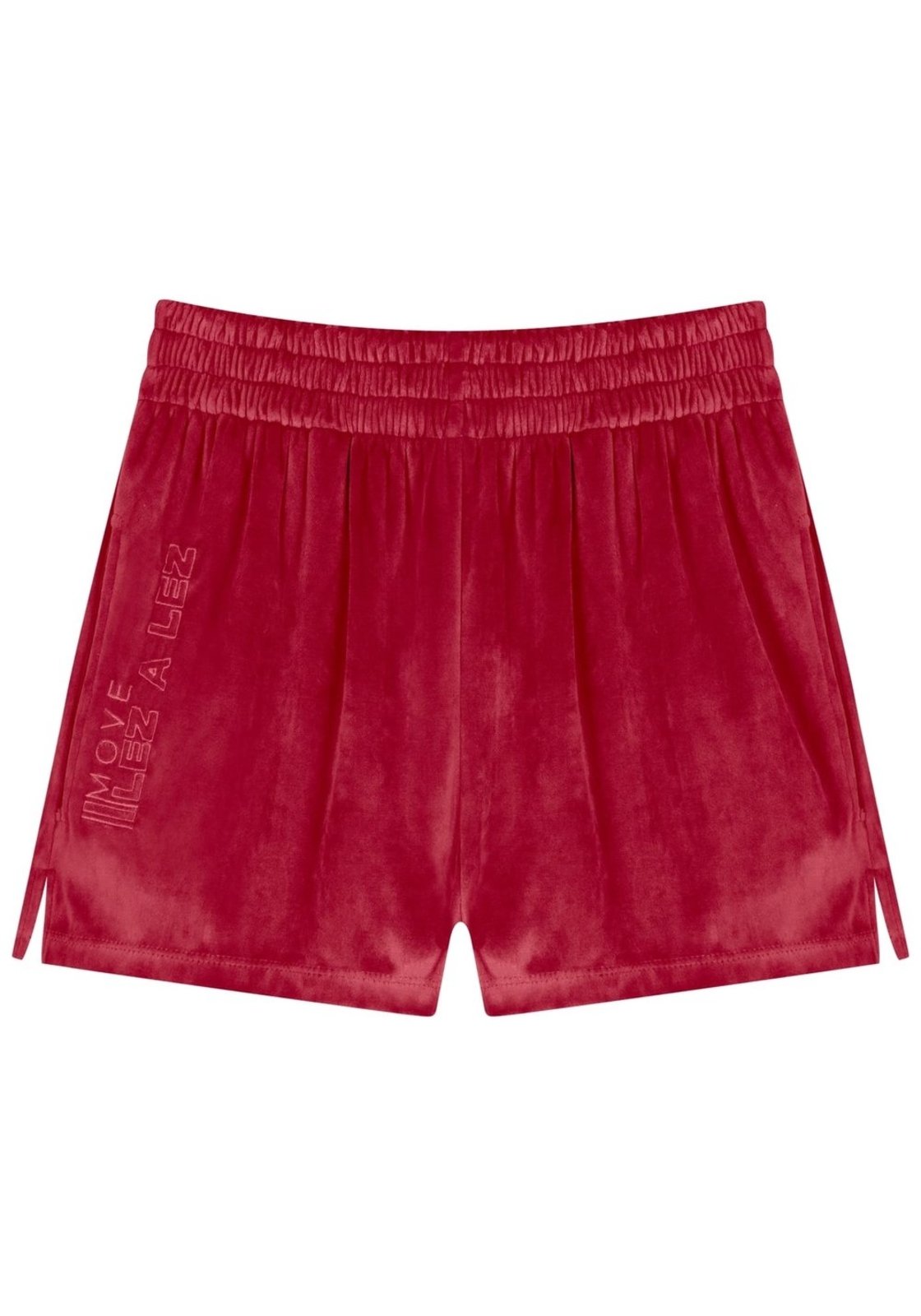 Shorts Curto Com Cintura Alta E Cós Elástico Em Plush Move