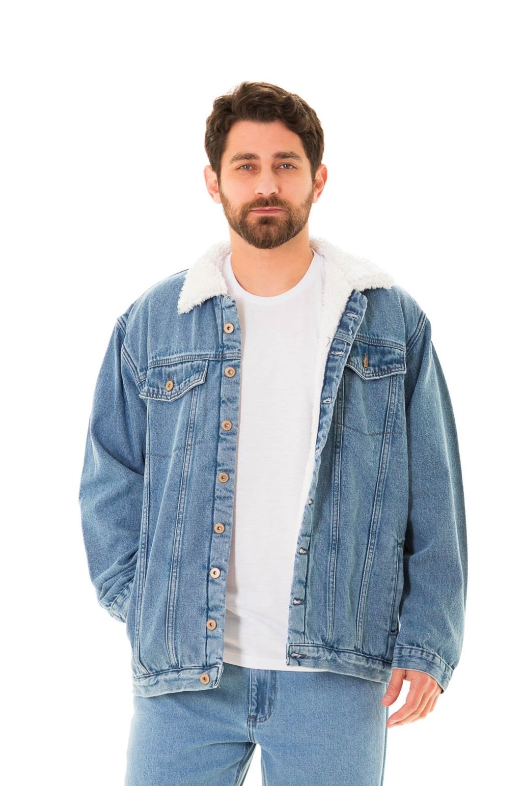 Jaqueta Jeans Masculina Arauto Com Pêlo