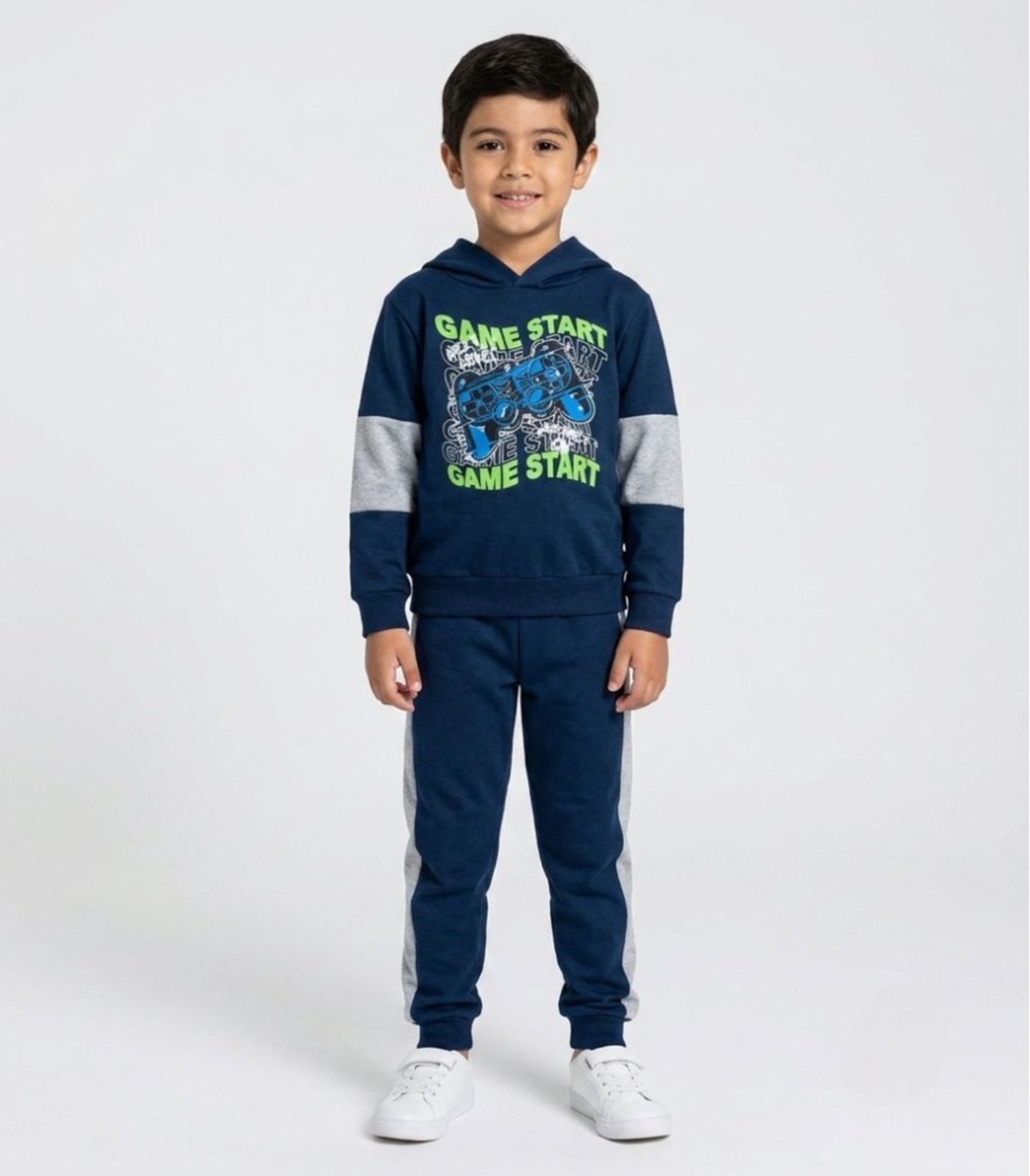 Infantil - Conjunto Moletom Menino Blusão E Calça Kappes Azul