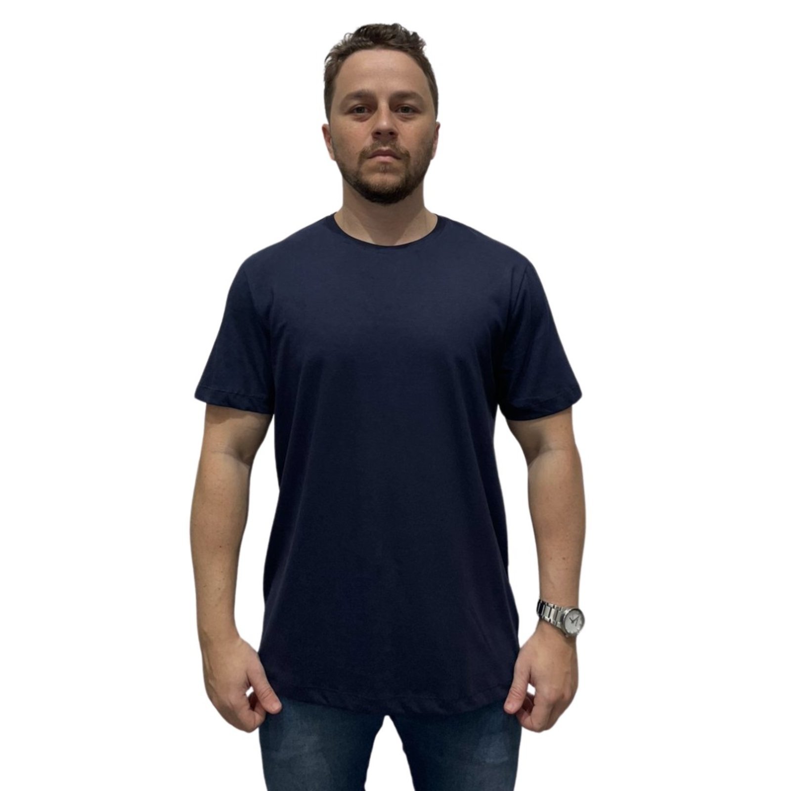 Camiseta Masculina Algodão Pima Peruano Básica Hangar 33