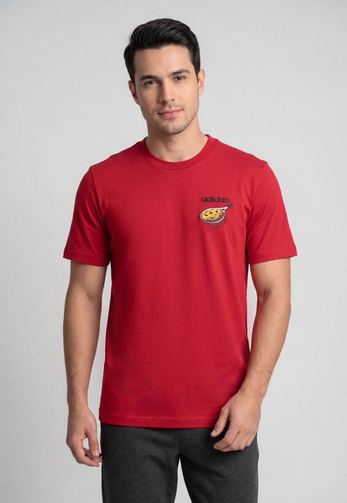 Camiseta Masculina adidas Sportswear Cookie Vermelha