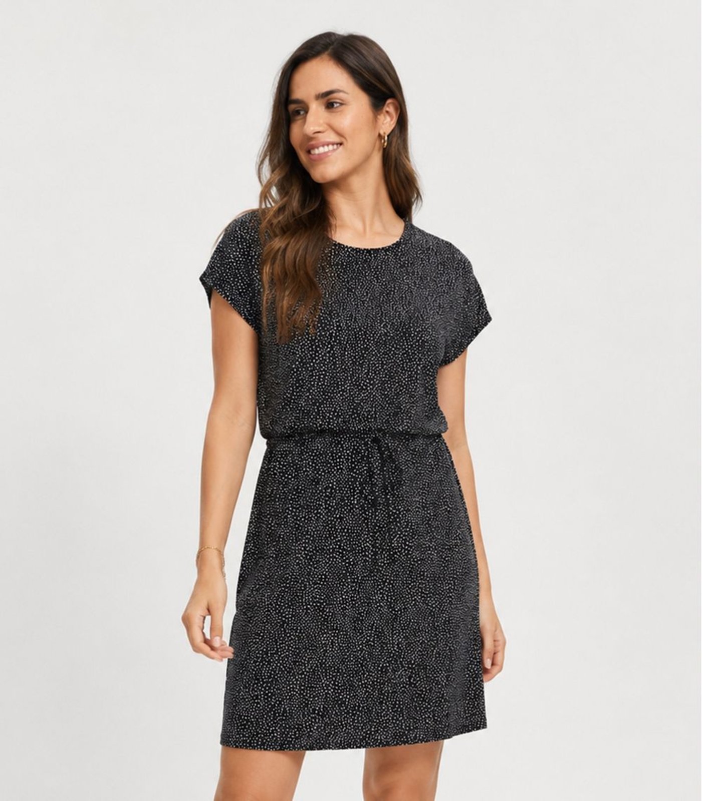 Vestido Curto Em Visco Premiere Infinita Cor Preto