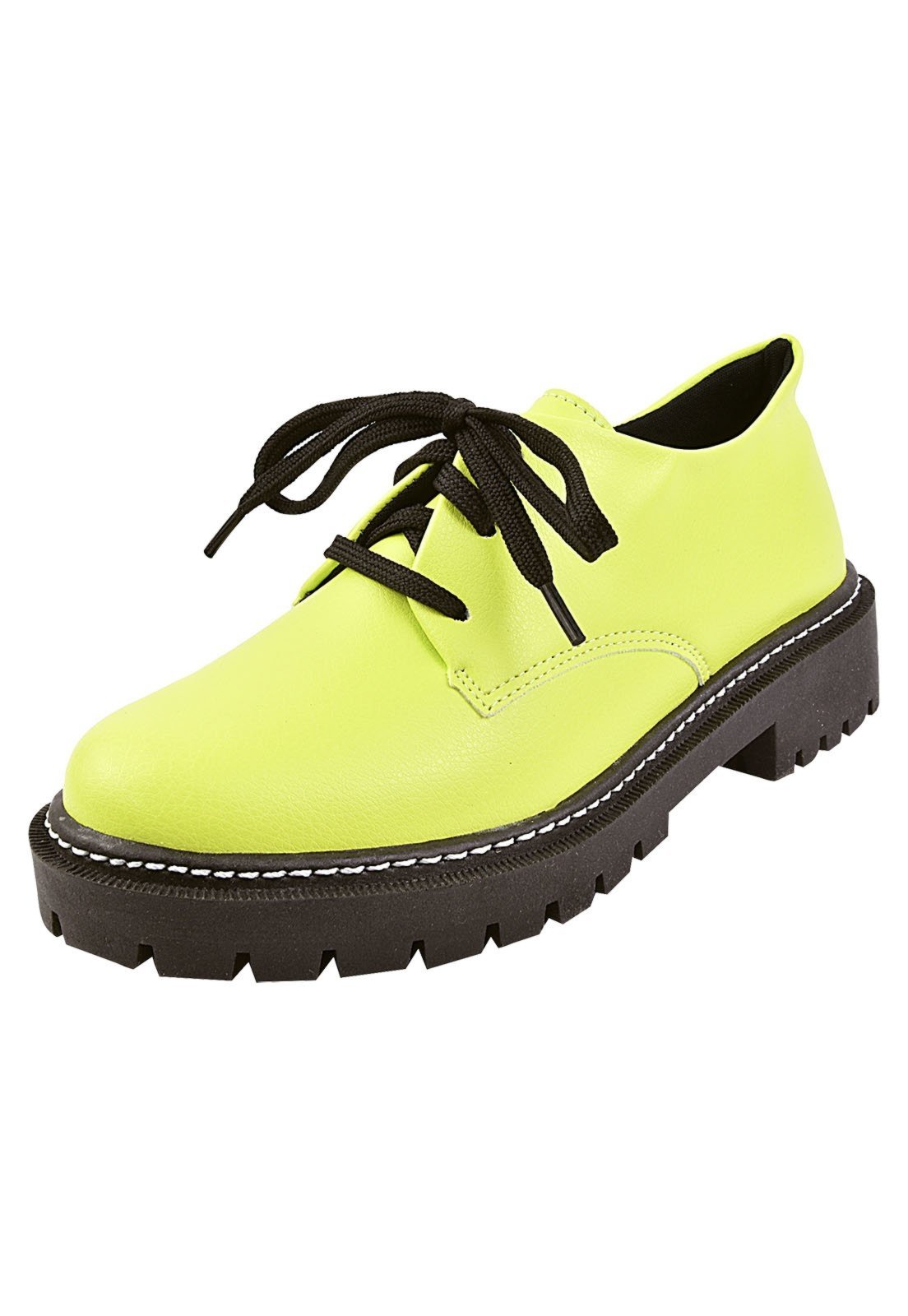 Oxford Fosco ROSA CHIC CALÇADOS Sola Tratorada Plataforma Coturno Retro Vintage Verde