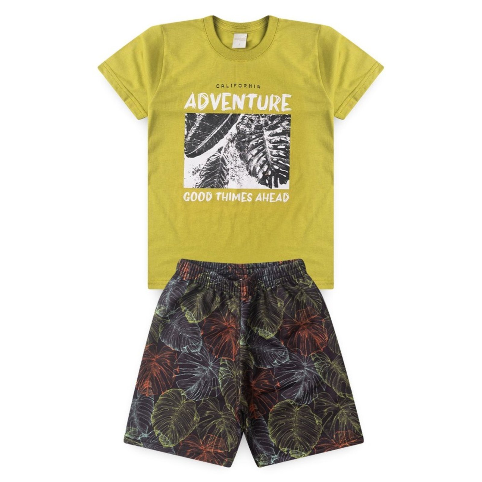 Vista 3 Infantil - Conjunto Verão Menino Camiseta e Bermuda Aventura Molekada azul Molekada azul
