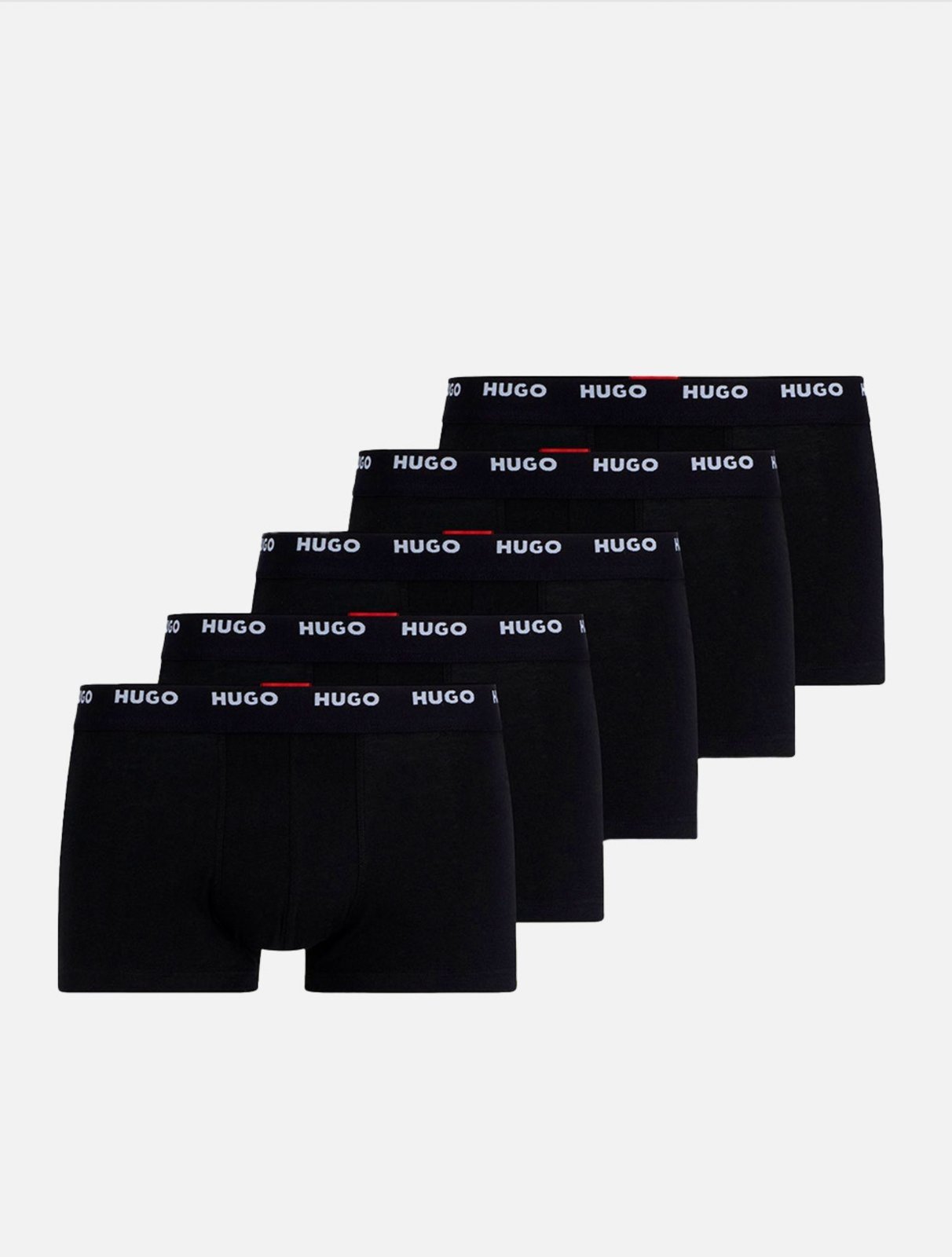 Kit Cueca Hugo Boss Masculina Trunk Five Preto 5UN