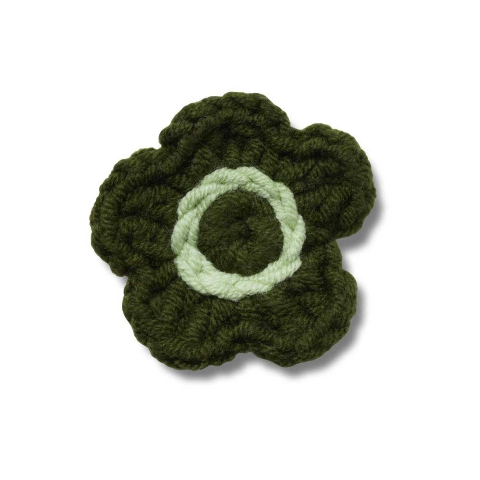 Vista 2 Infantil - Jibbitz™ Flor de Crochê Verde Branco Crocs branco verde