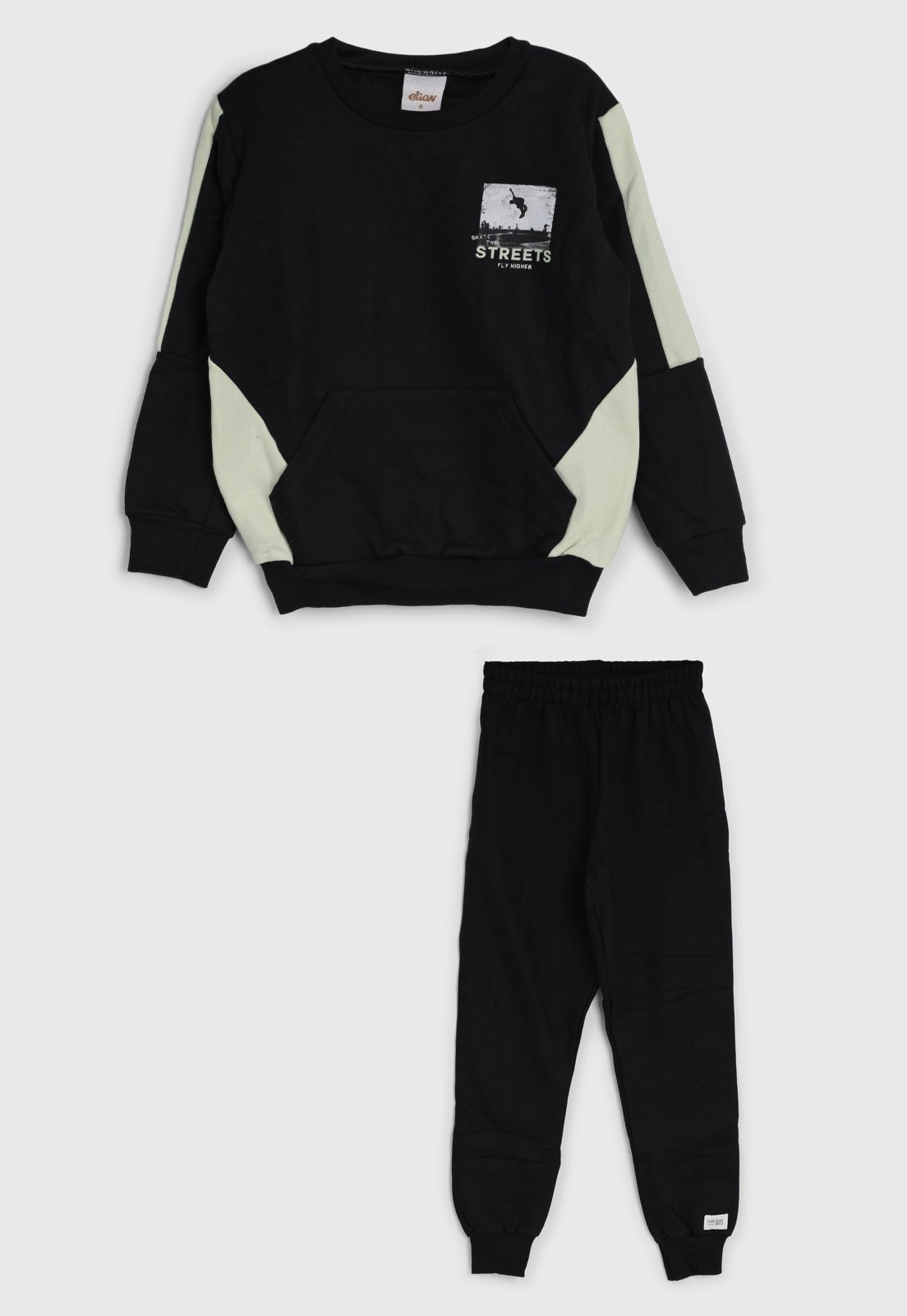 Infantil - Conjunto Elian Blusa e Calça Preto