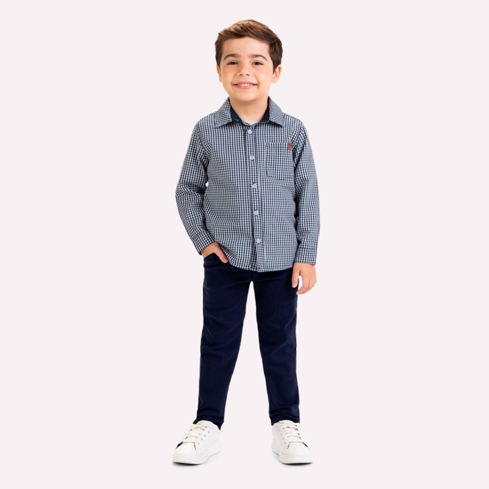 Infantil - Conjunto Menino Xadrez Milon
