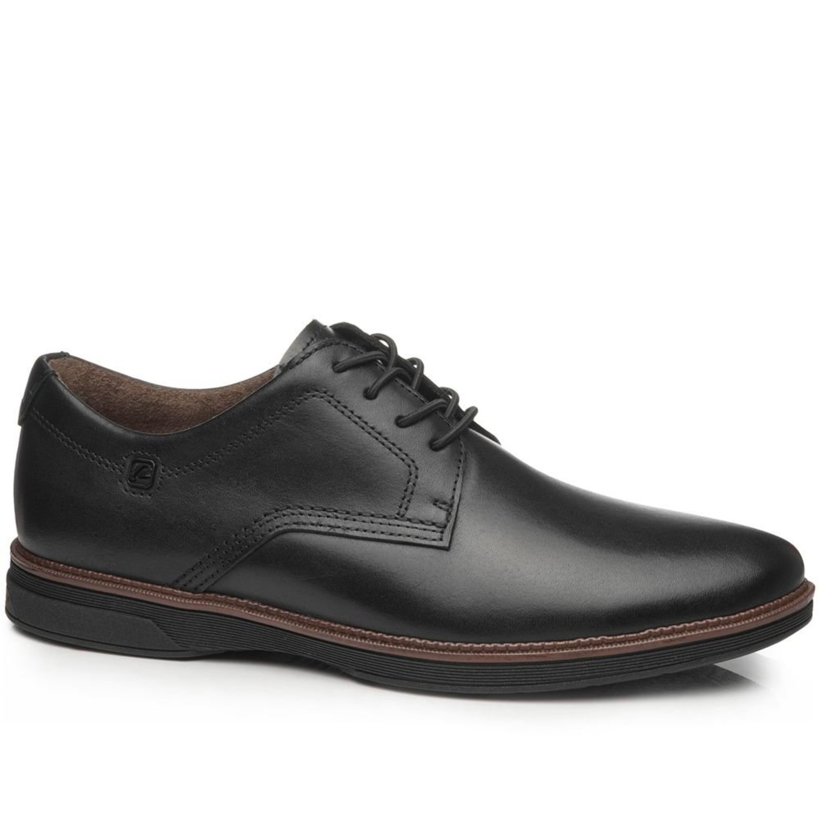 Sapato Casual Pegada Masculino em Couro Preto 126701-02 Sapato Casual Pegada Masculino em Couro Preto 126701-02 44