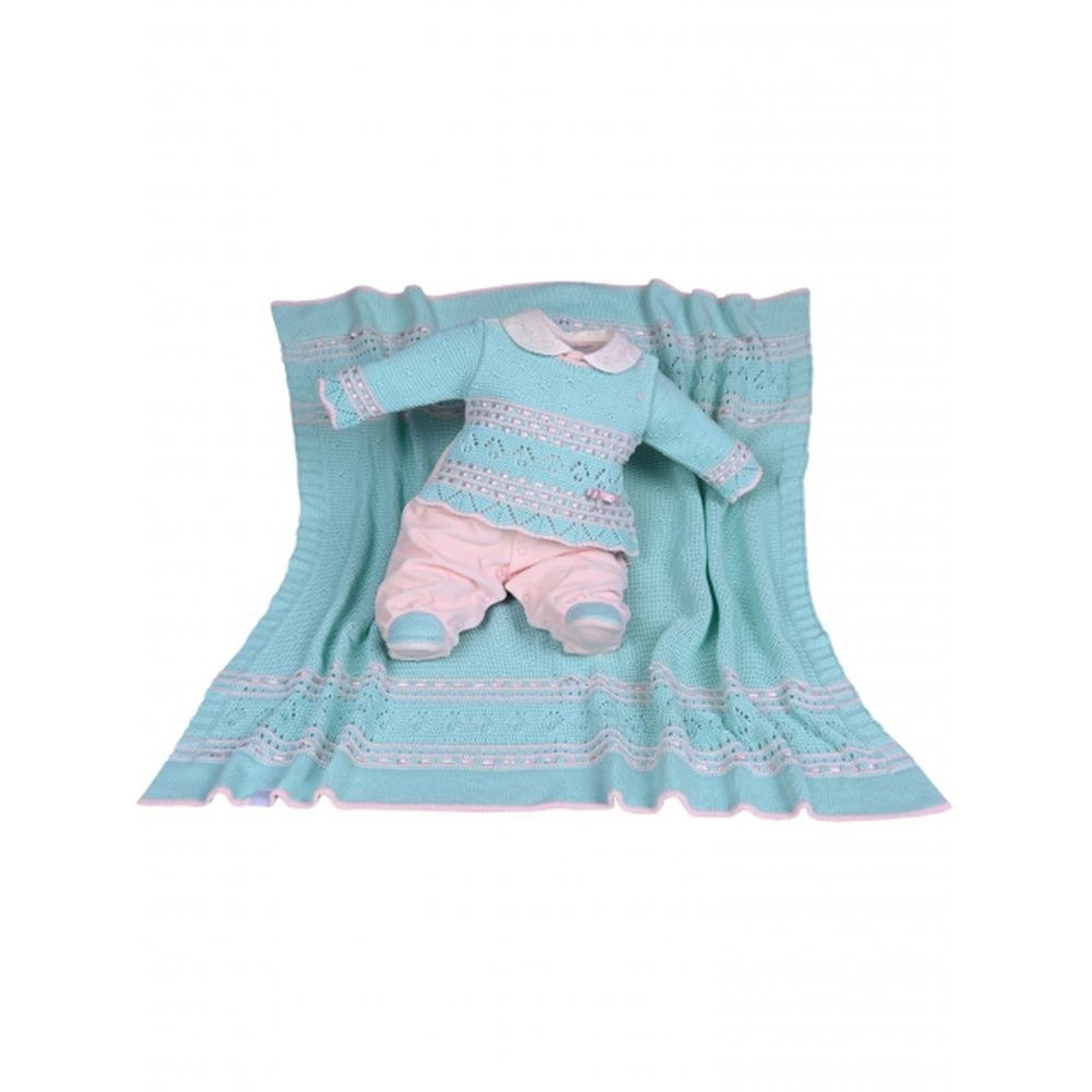 Infantil - Kit Maternidade Menino Verde Tricot Beth P Verde