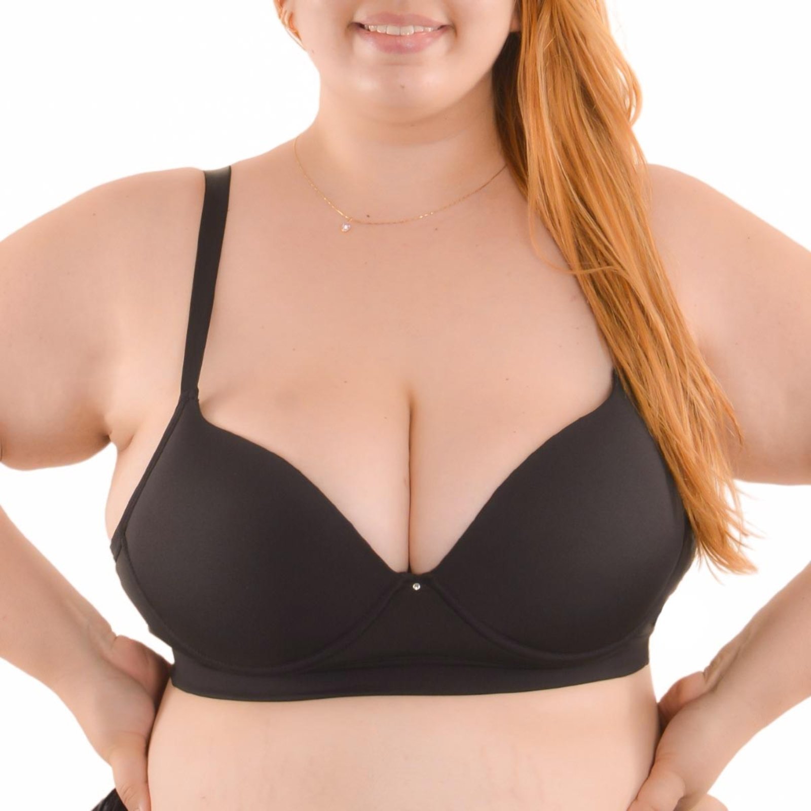Sutiã Plus Size Feminino com Base em Microfibra Santa Passion .