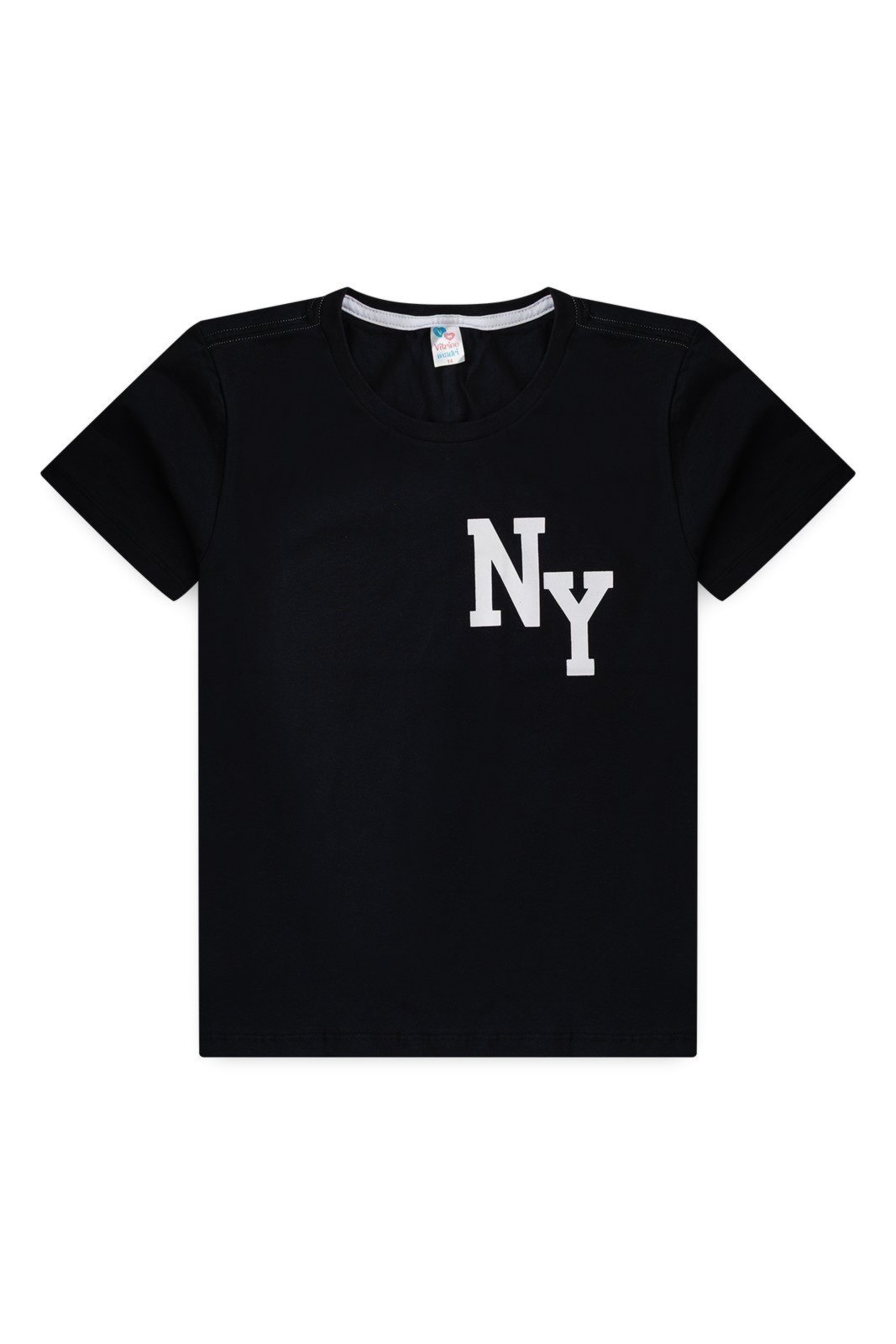 Infantil - Camiseta Meia Malha Juvenil Masculina NY