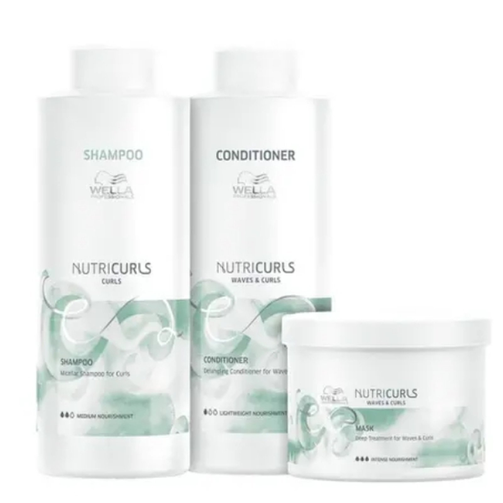 Vista 2 Wella Professionals Nutricurls Salon Trio (3 Produtos) multicolorido WELLA PROFESSIONALS multicolorido