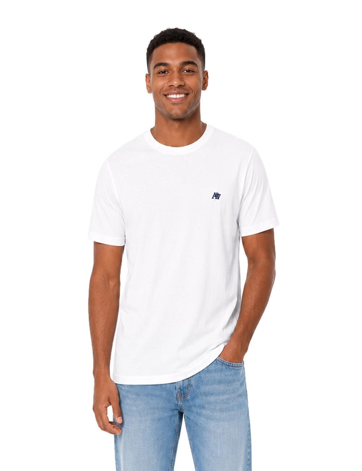 Camiseta Manga Curta Masculino A87 Aéropostale 87140101-1 Branco